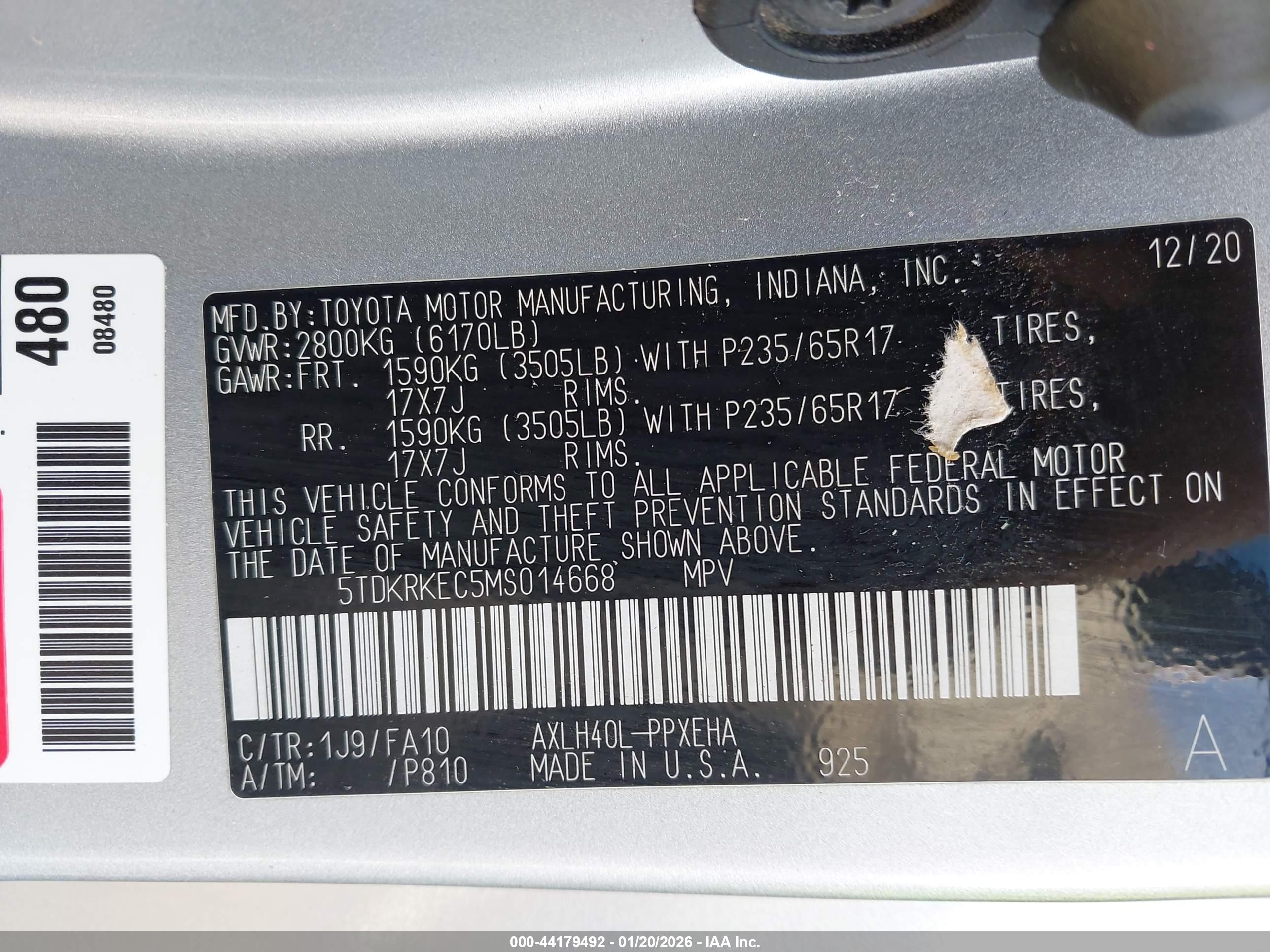 TOYOTA SIENNA image 9
