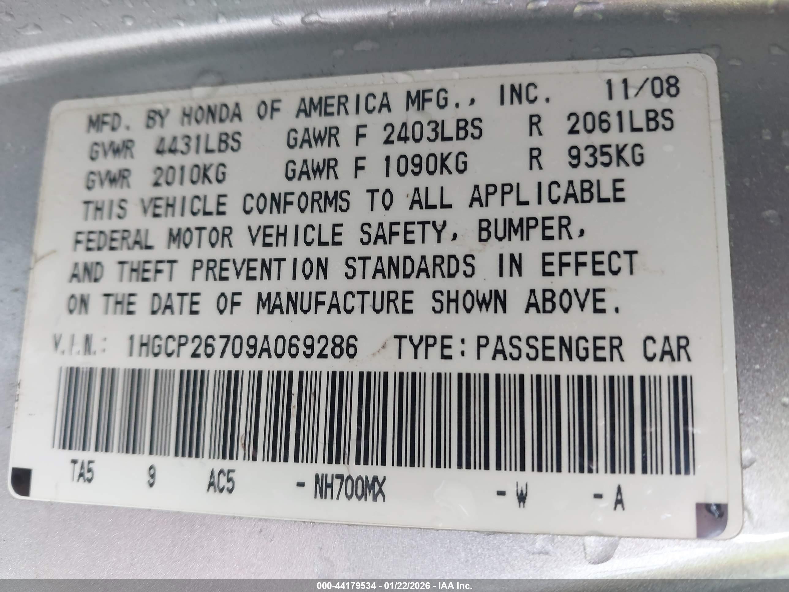 HONDA ACCORD image 9