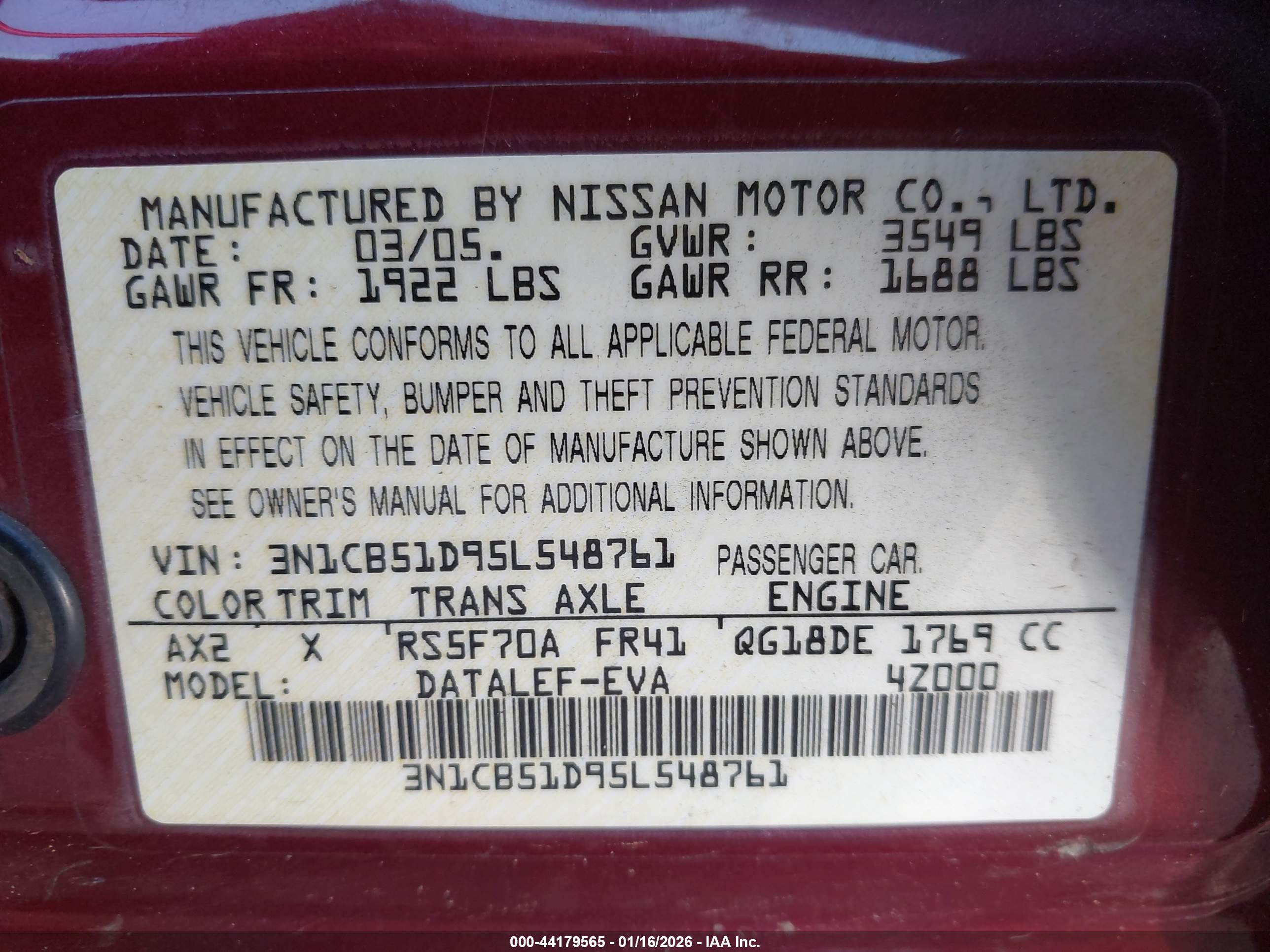 NISSAN SENTRA image 9