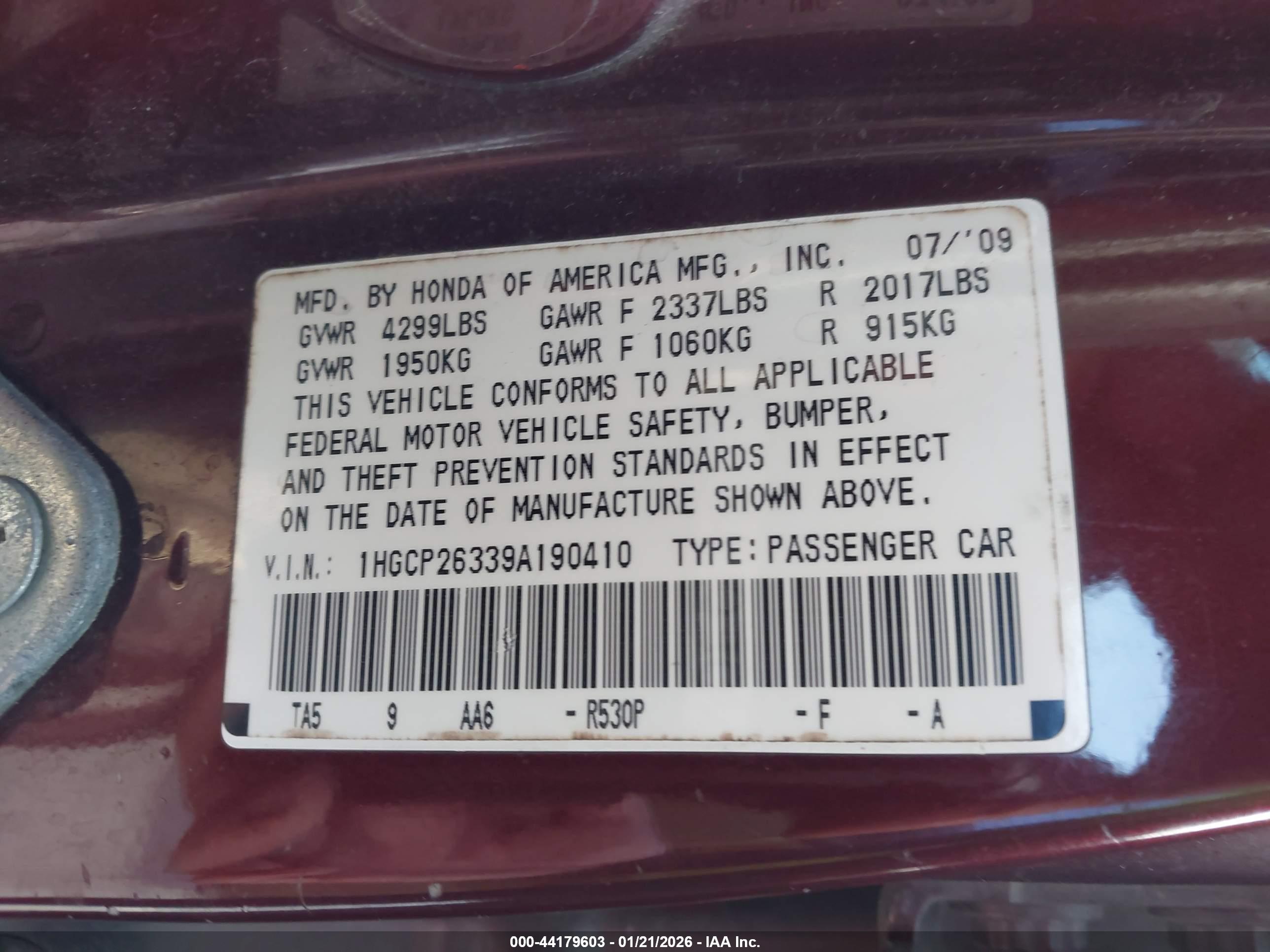 HONDA ACCORD image 9