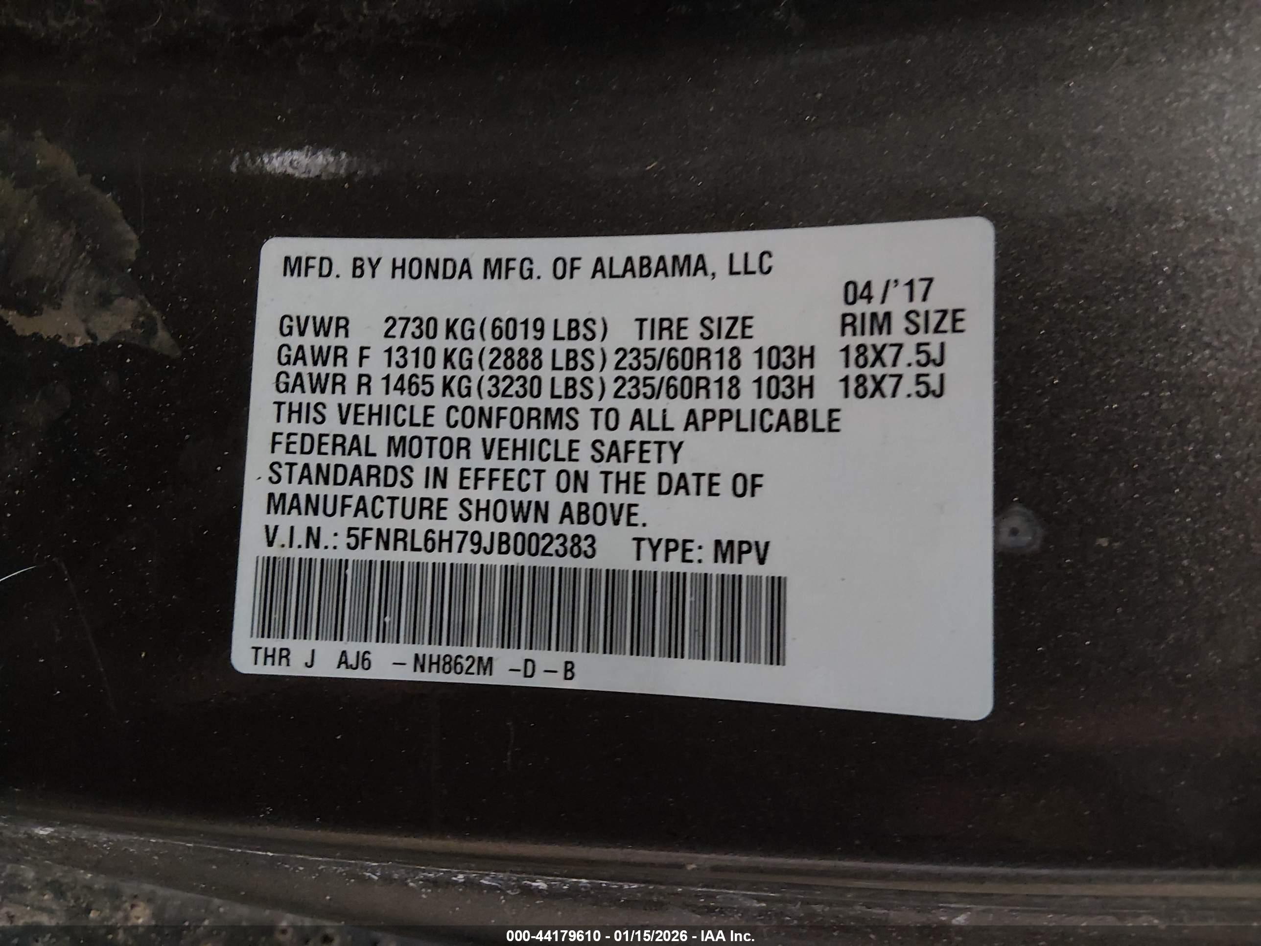 HONDA ODYSSEY image 9