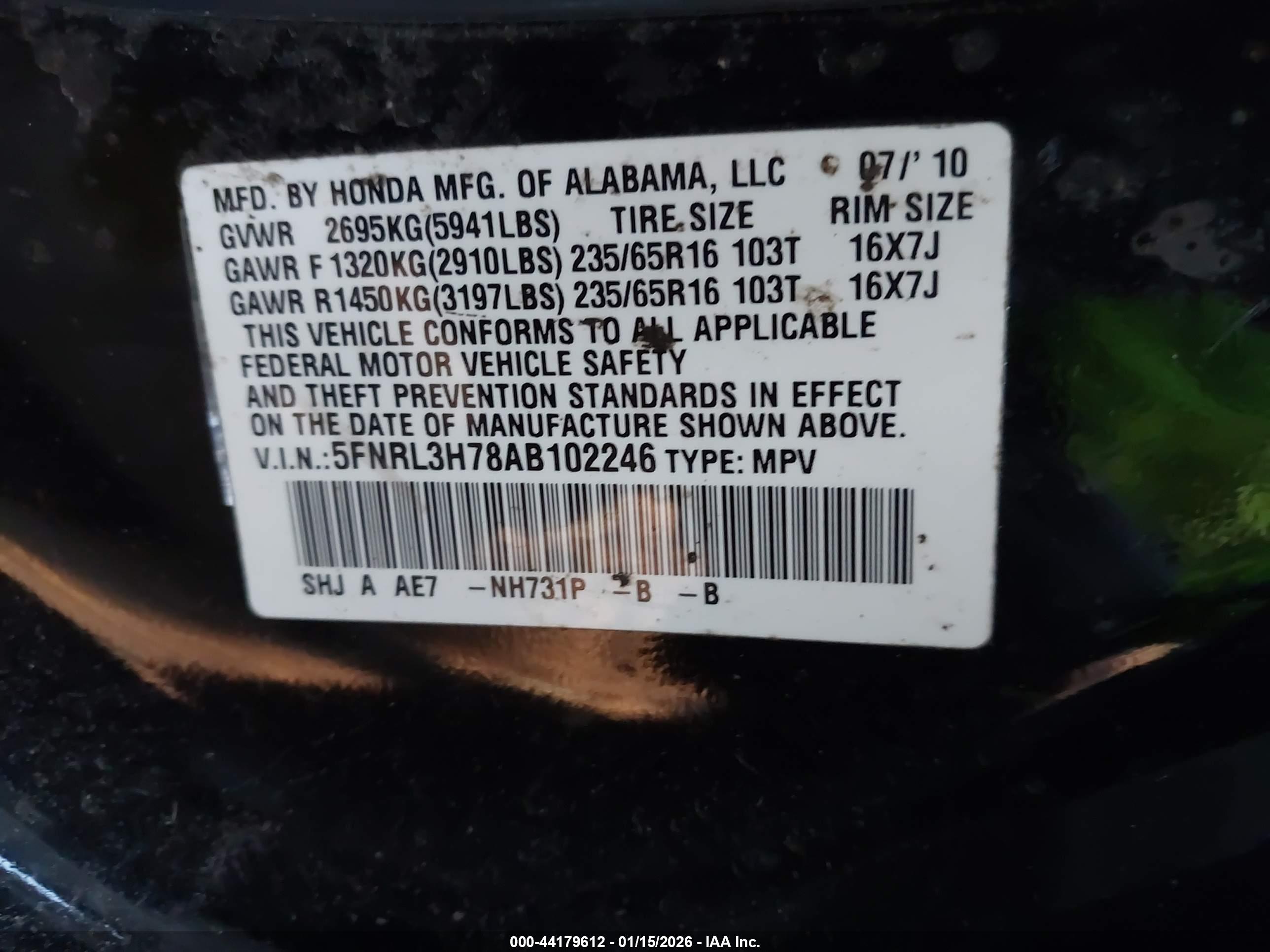 HONDA ODYSSEY image 9