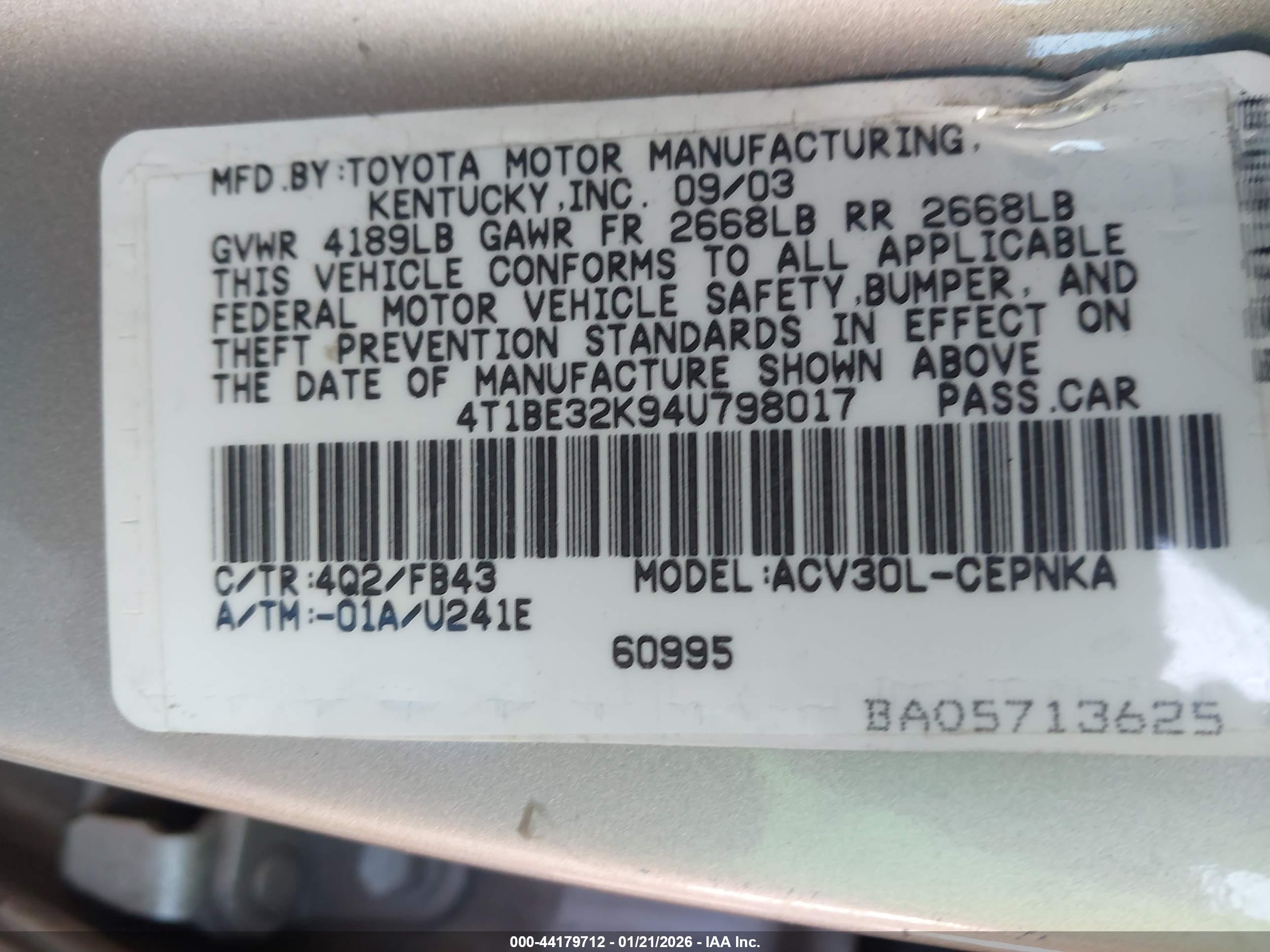 TOYOTA CAMRY image 9