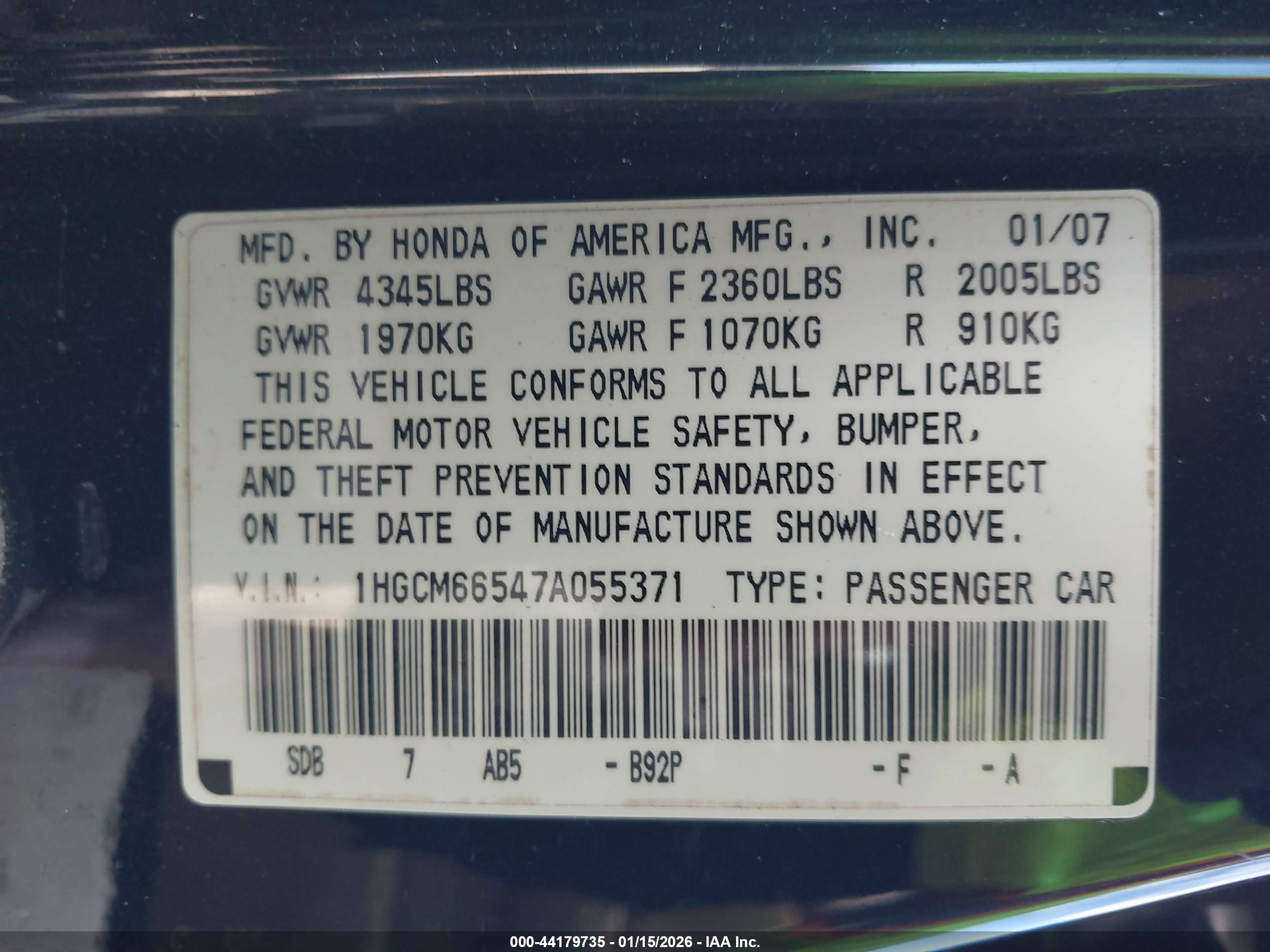 HONDA ACCORD image 9