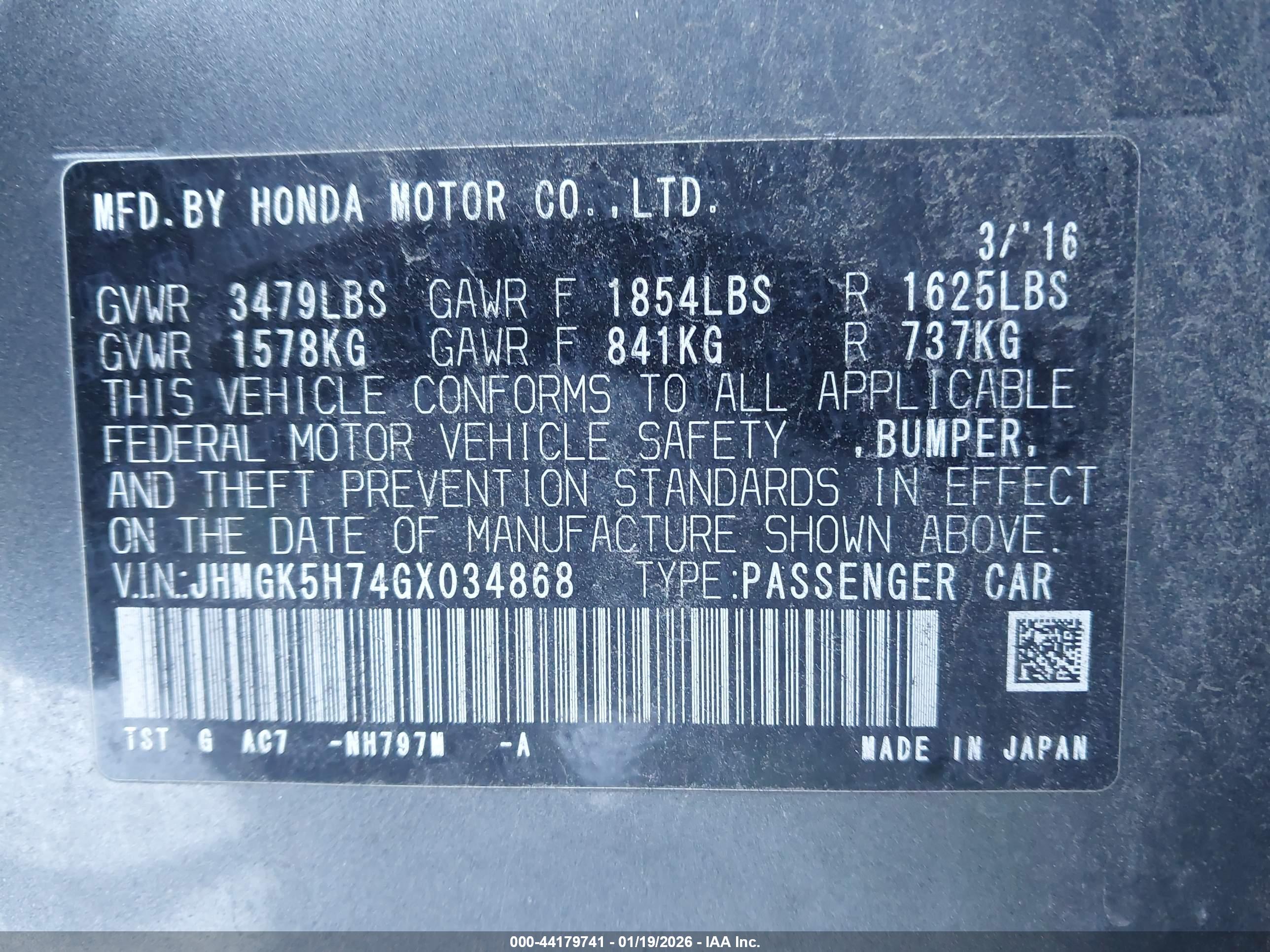 HONDA FIT image 9