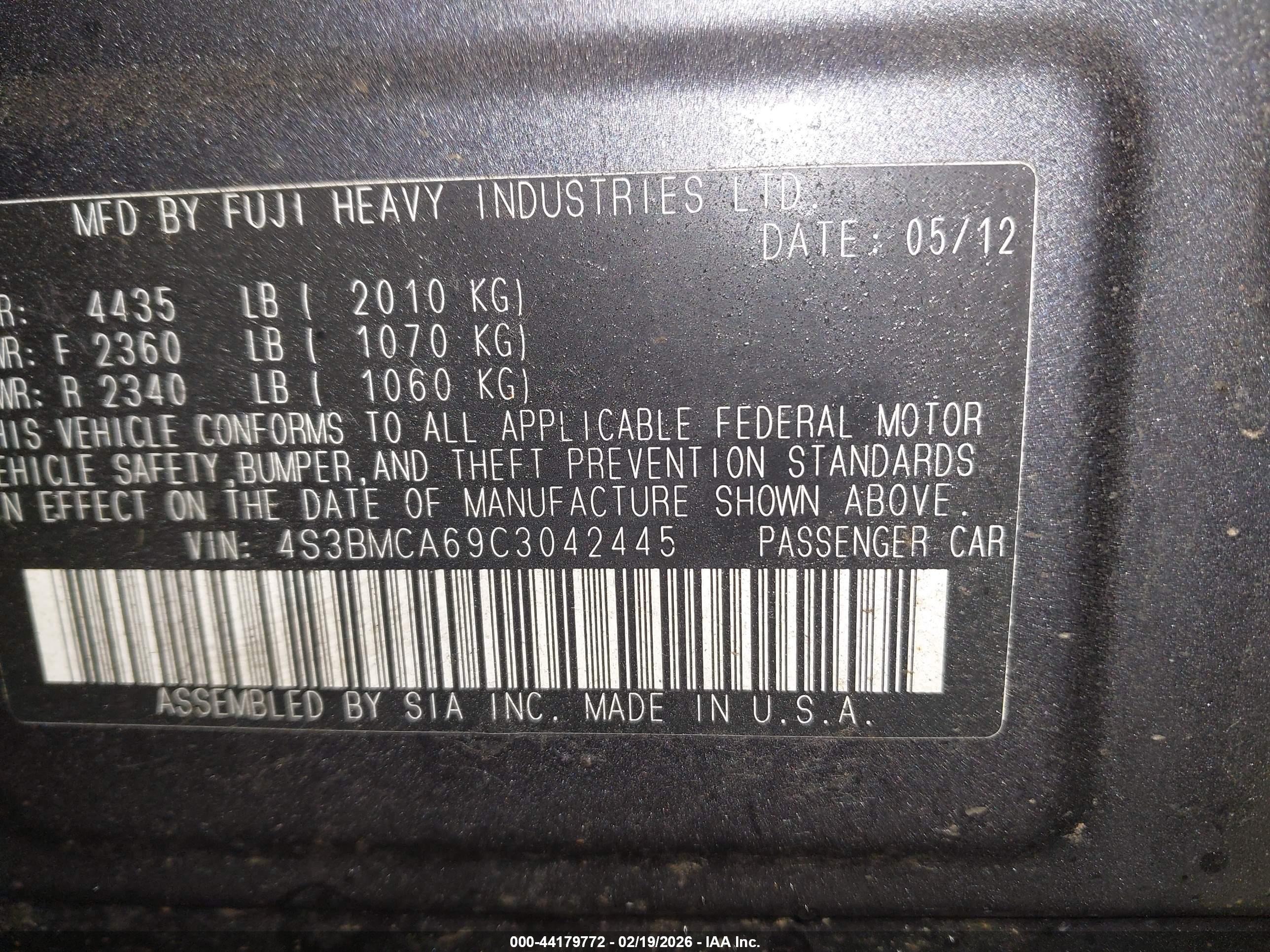 SUBARU LEGACY image 9