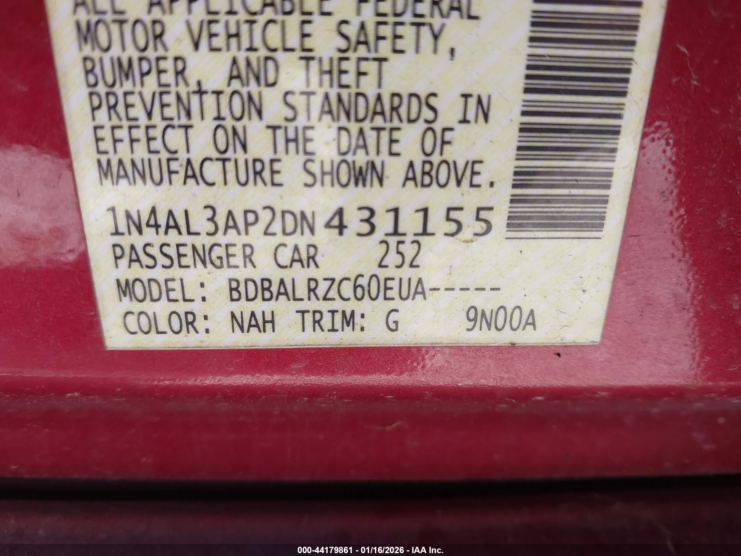 NISSAN ALTIMA image 9