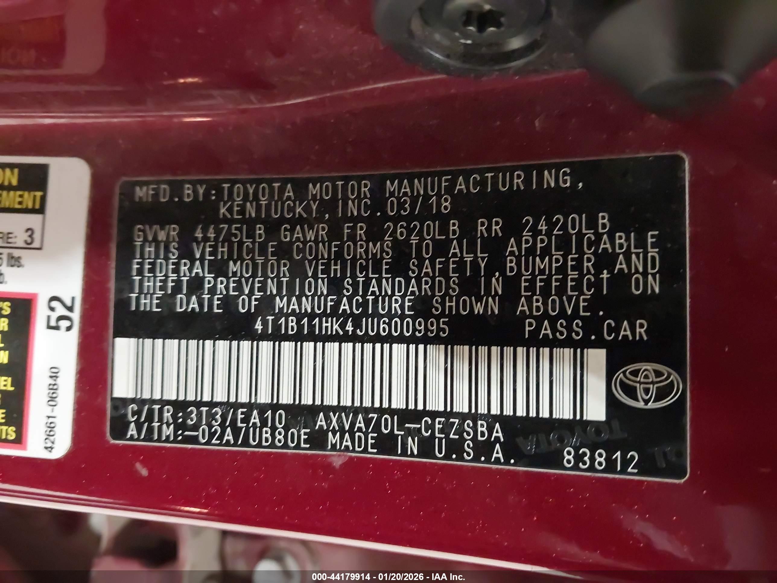 TOYOTA CAMRY image 9