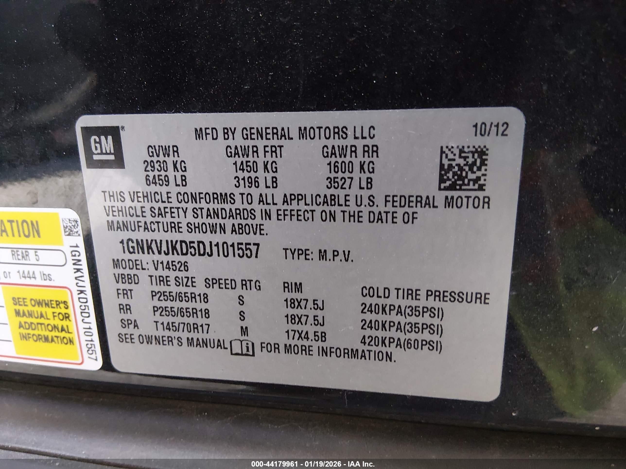 CHEVROLET TRAVERSE image 9