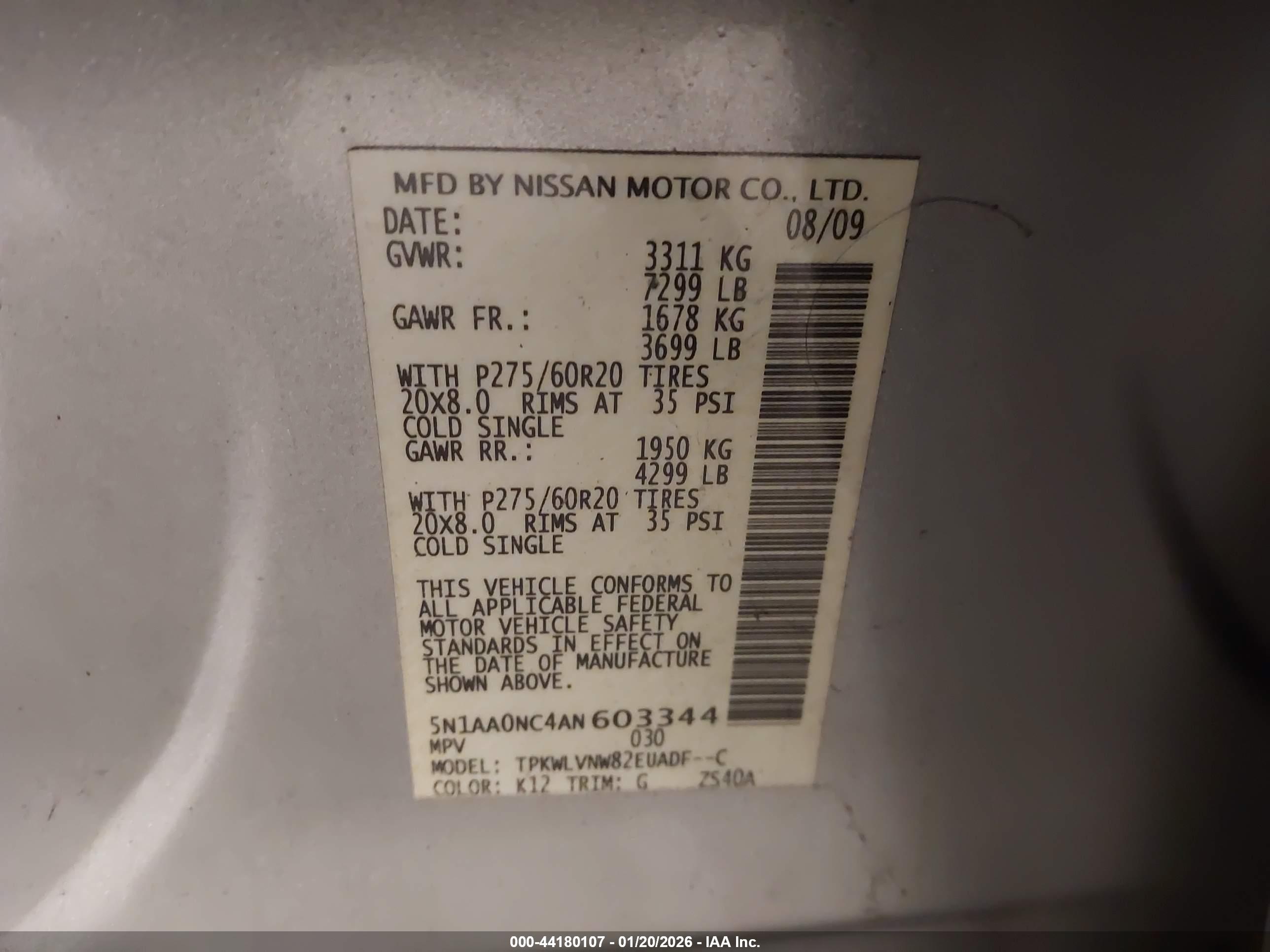 NISSAN ARMADA image 9