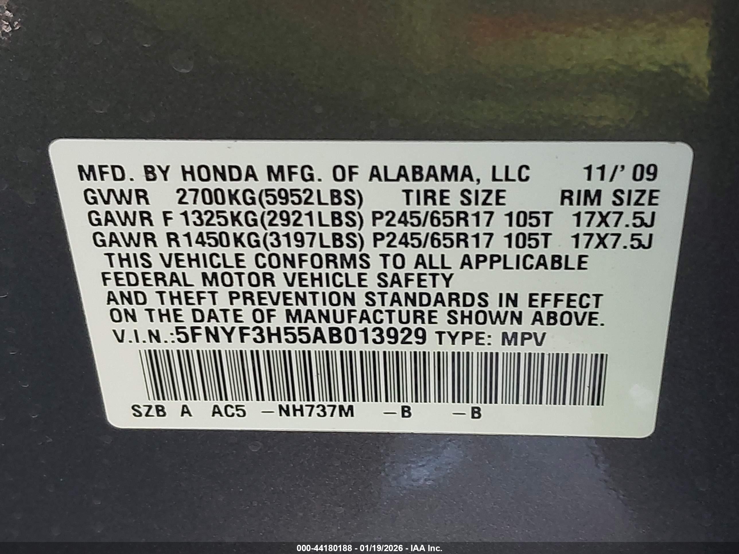 HONDA PILOT image 9