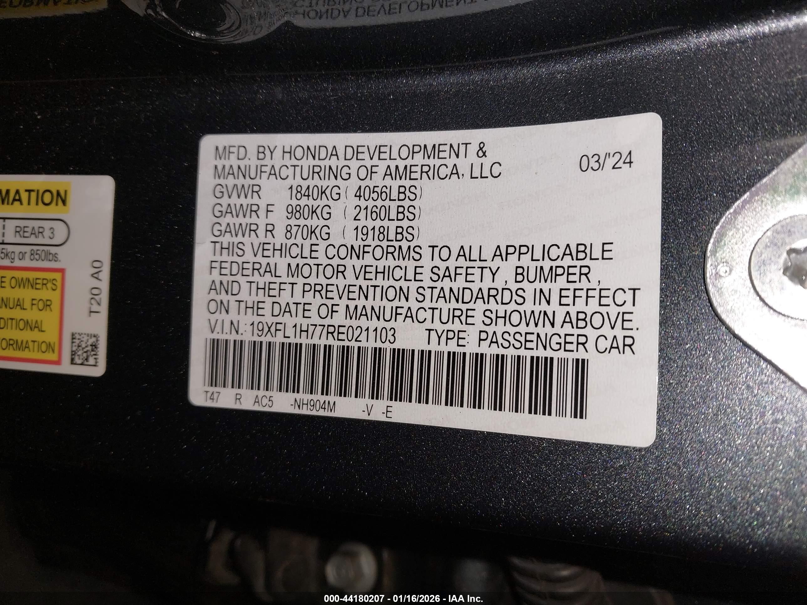 HONDA CIVIC image 9