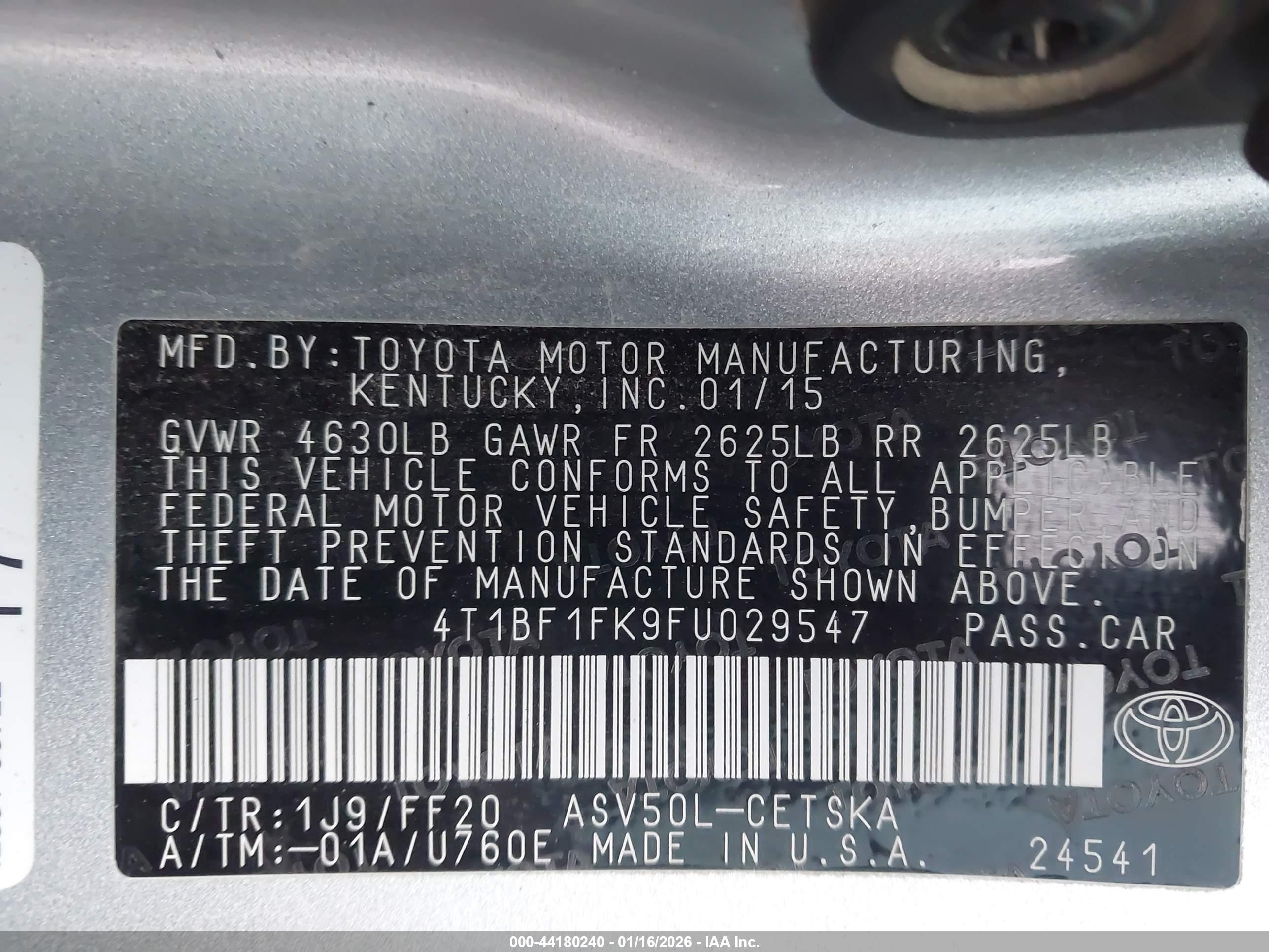 TOYOTA CAMRY image 9