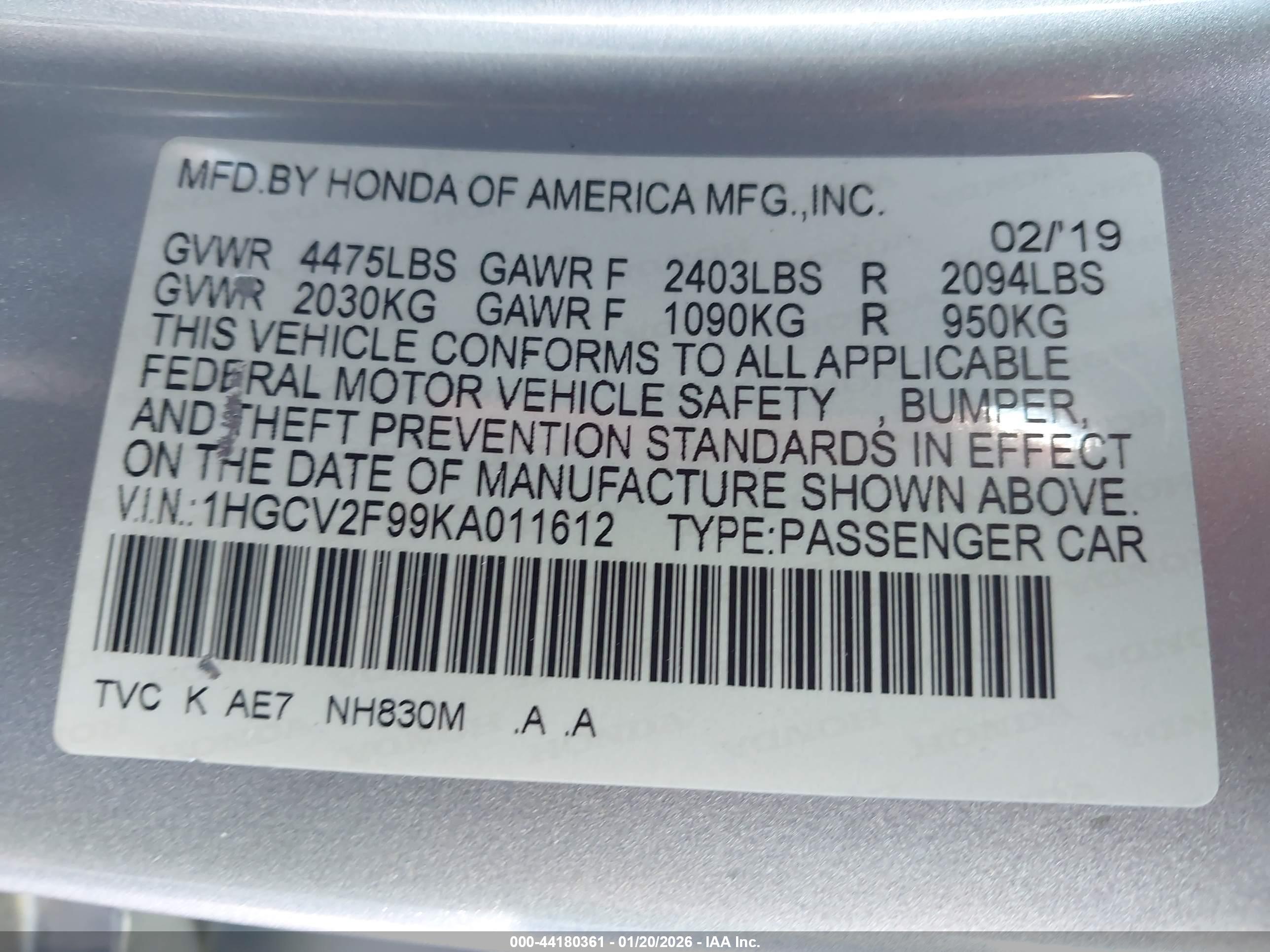 HONDA ACCORD image 9