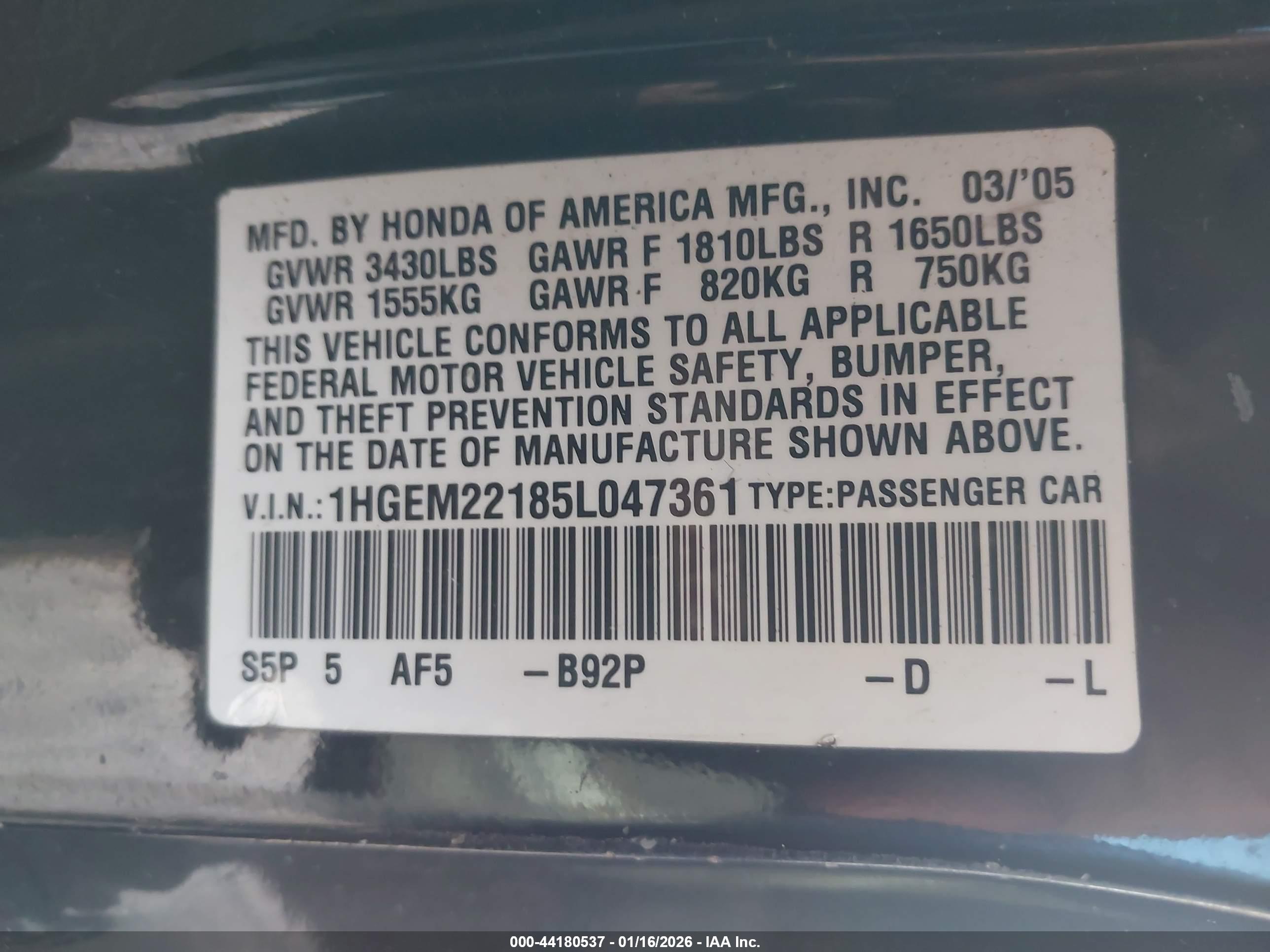 HONDA CIVIC image 9