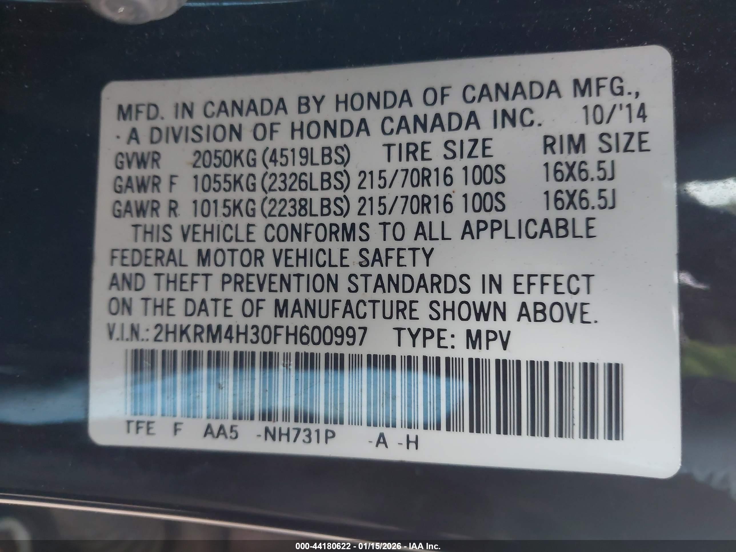 HONDA CR-V image 9
