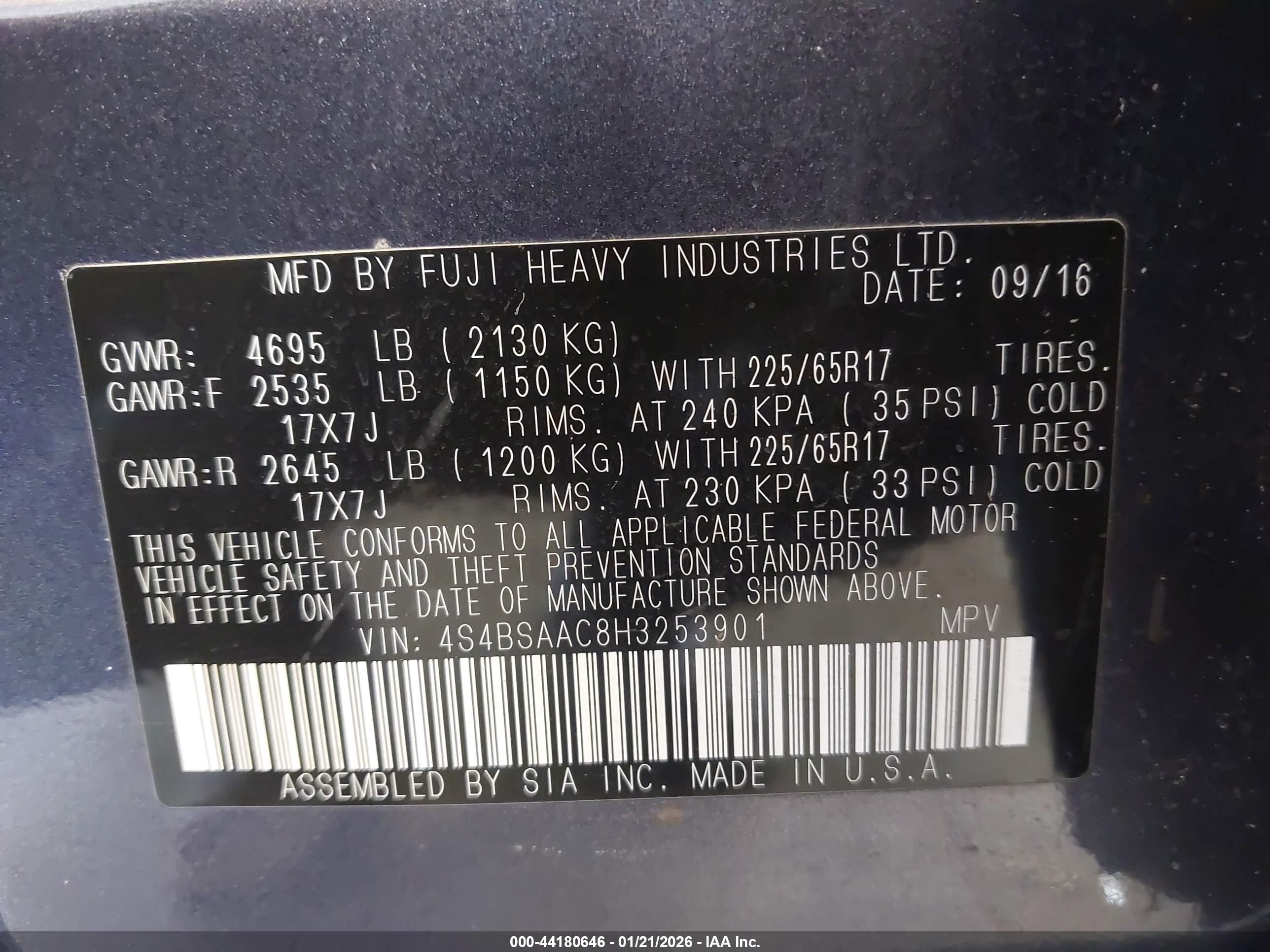 SUBARU OUTBACK image 9