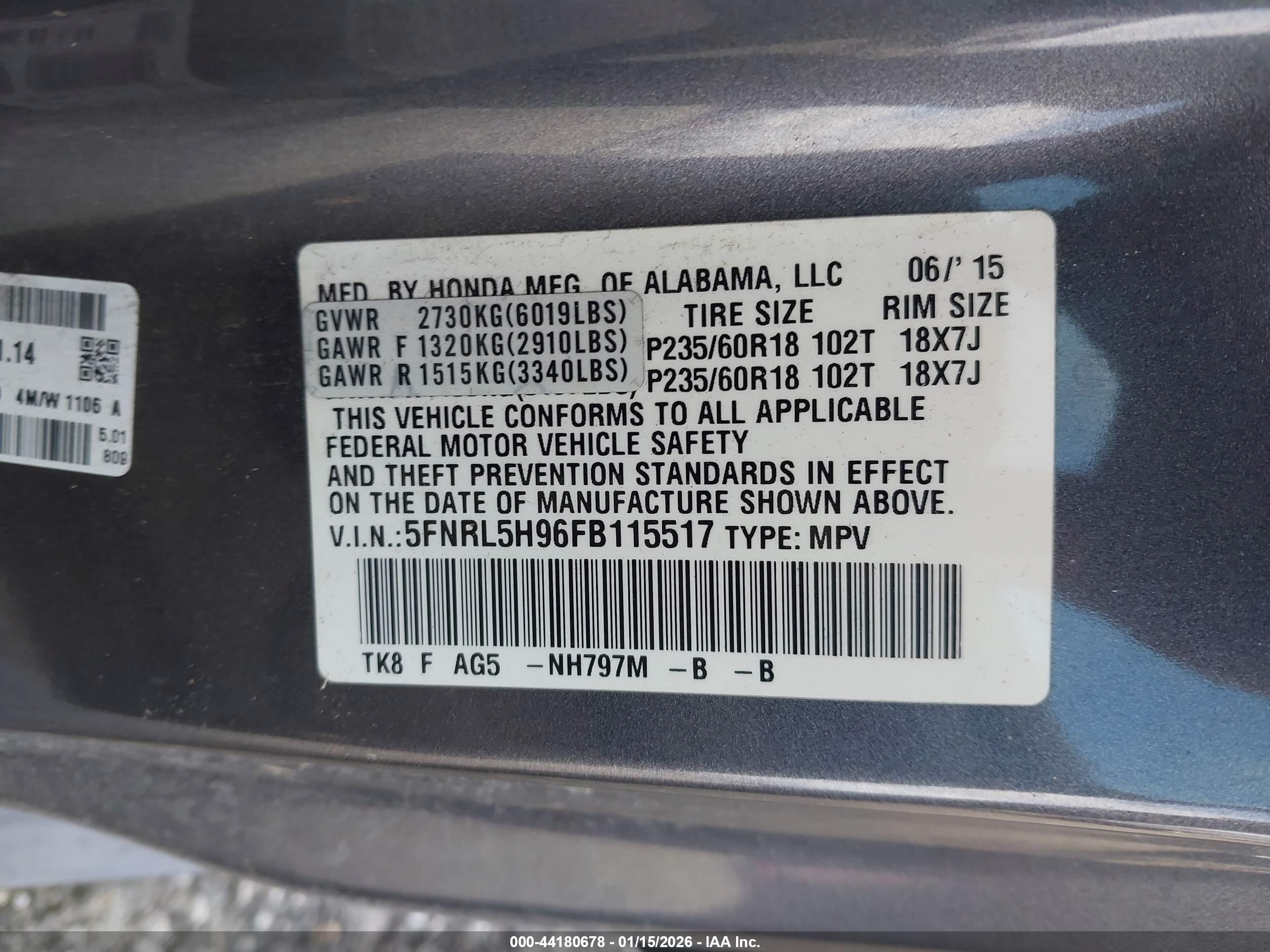 HONDA ODYSSEY image 9