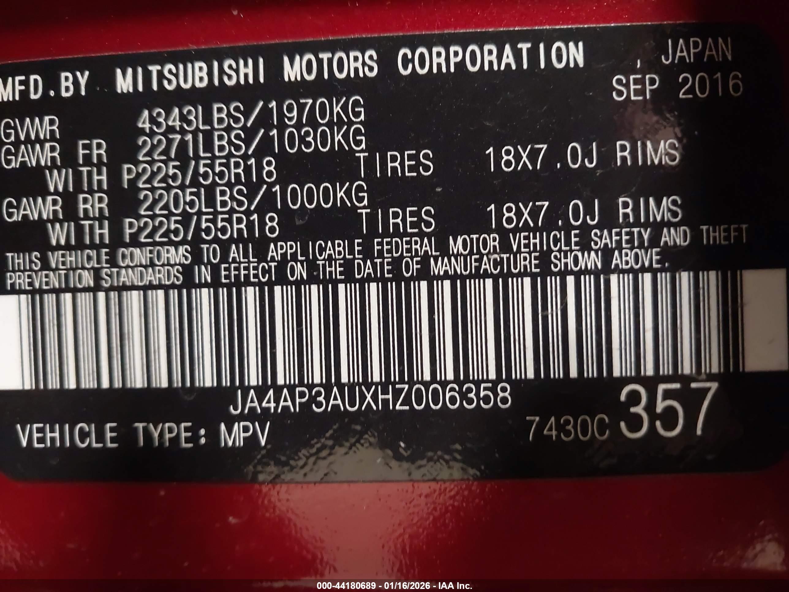 MITSUBISHI OUTLANDER image 9