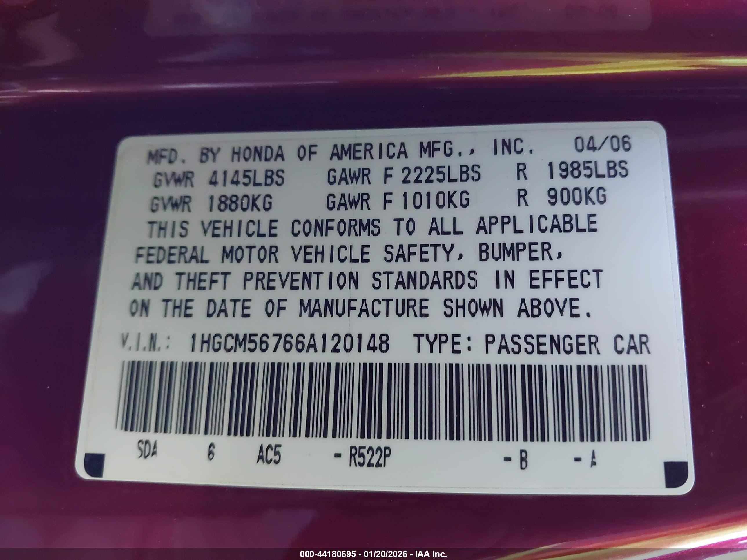 HONDA ACCORD image 9