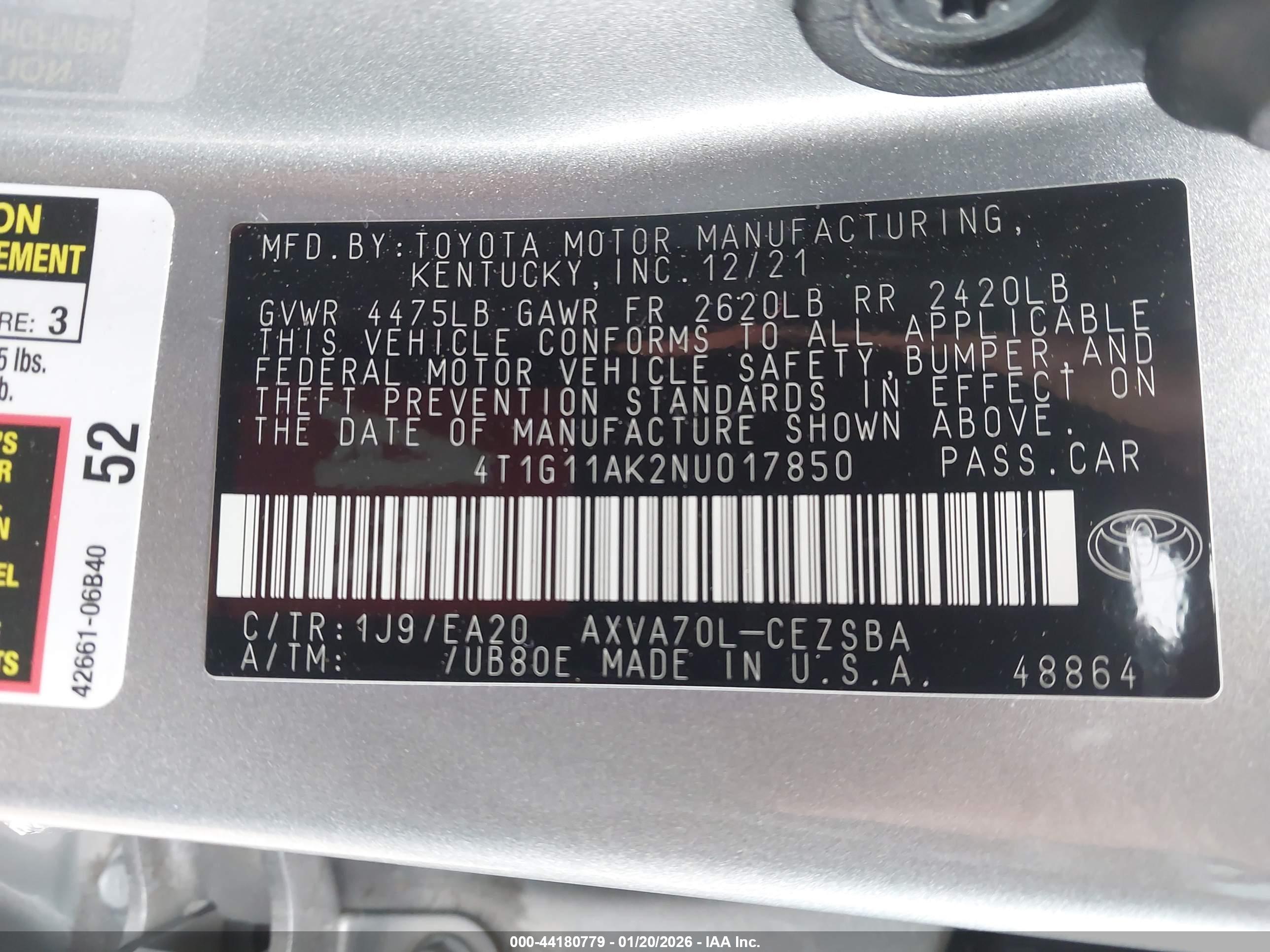 TOYOTA CAMRY image 9