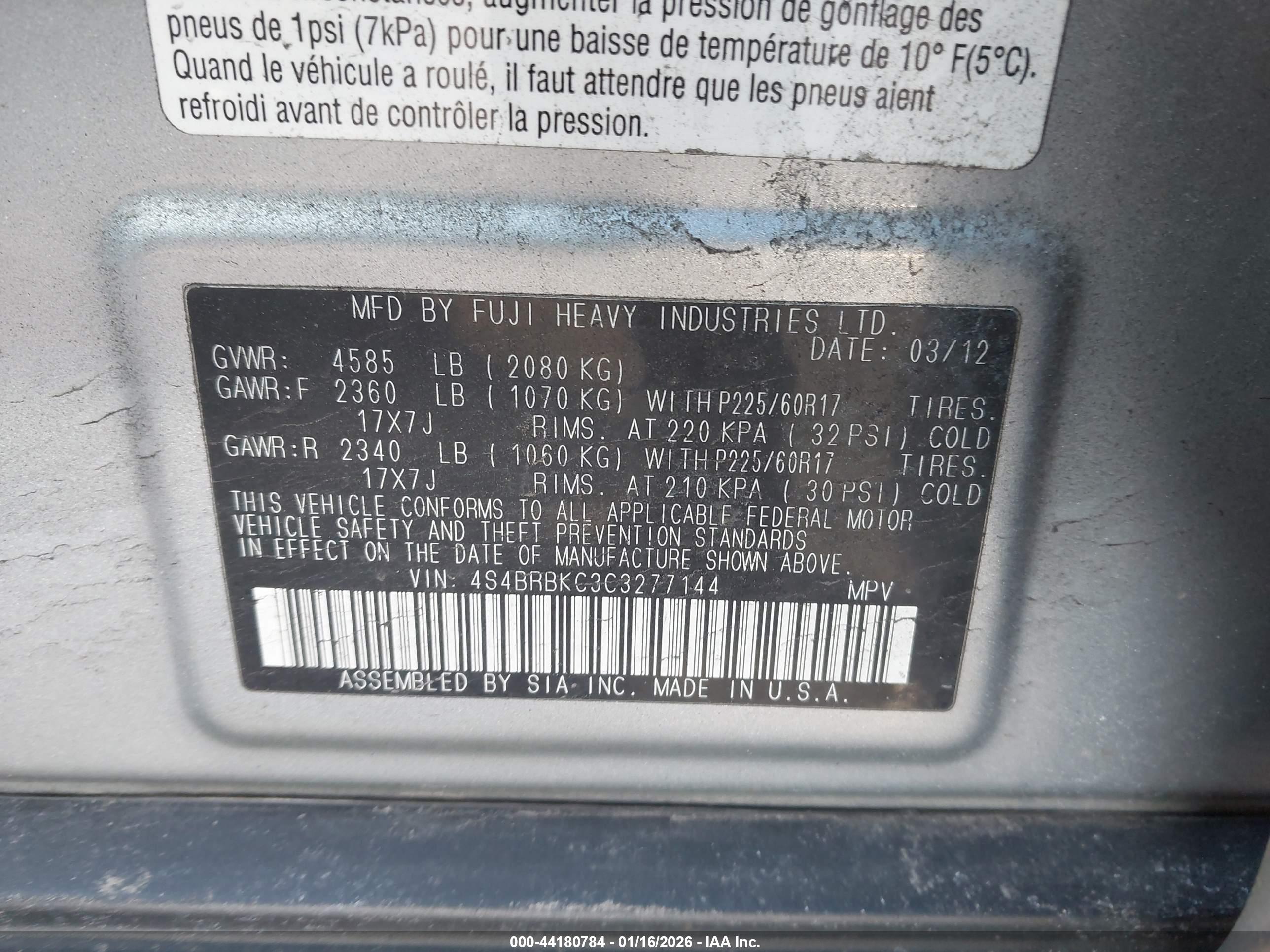 SUBARU OUTBACK image 9
