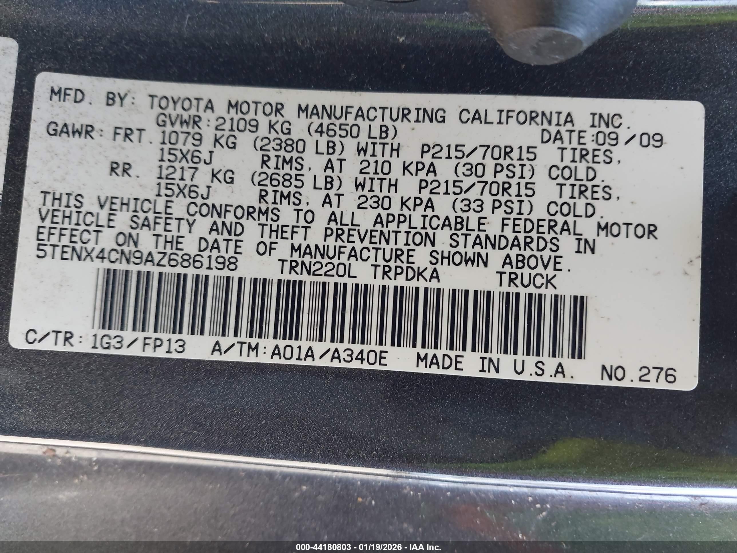 TOYOTA TACOMA image 9