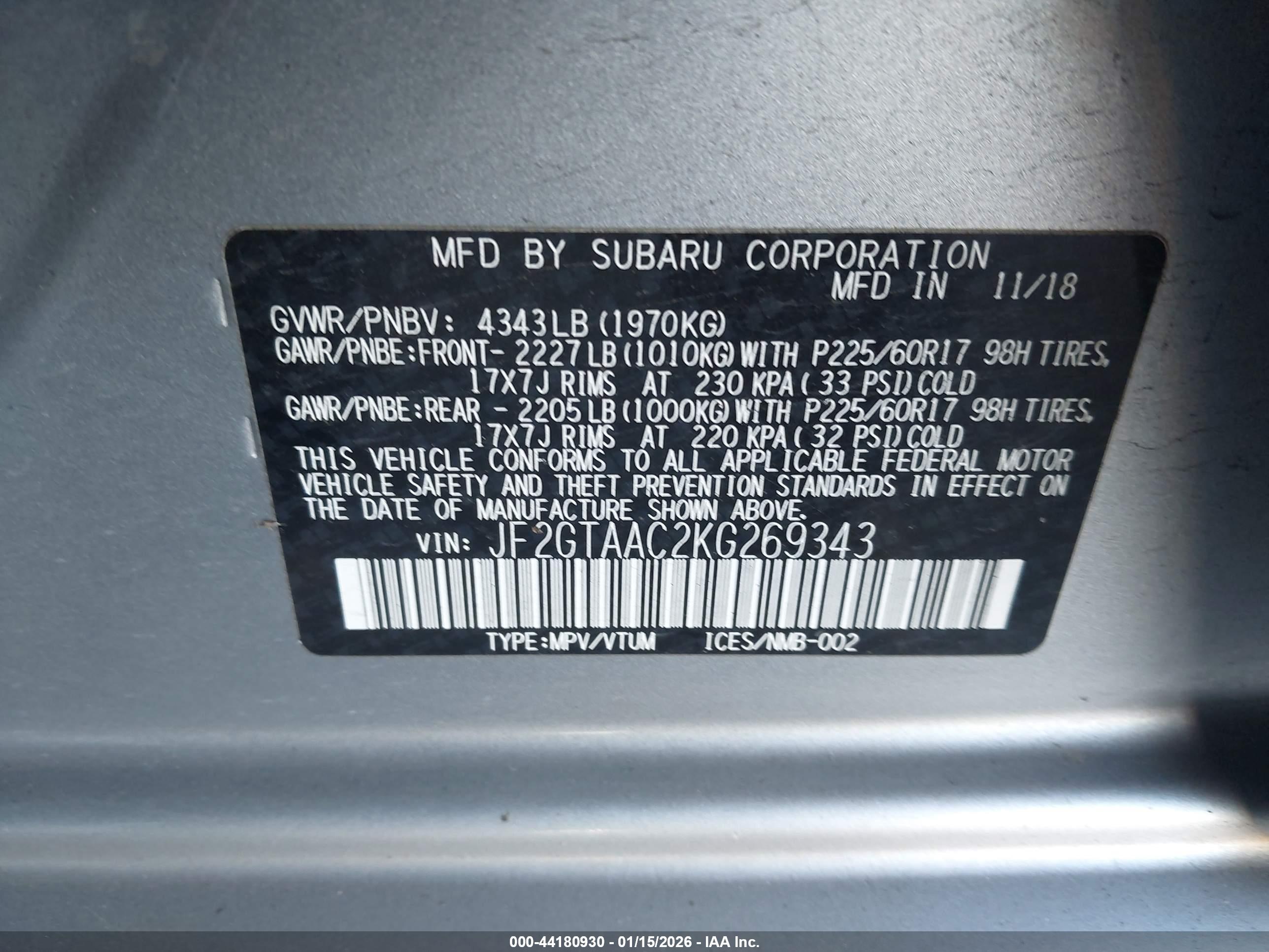 SUBARU CROSSTREK image 9