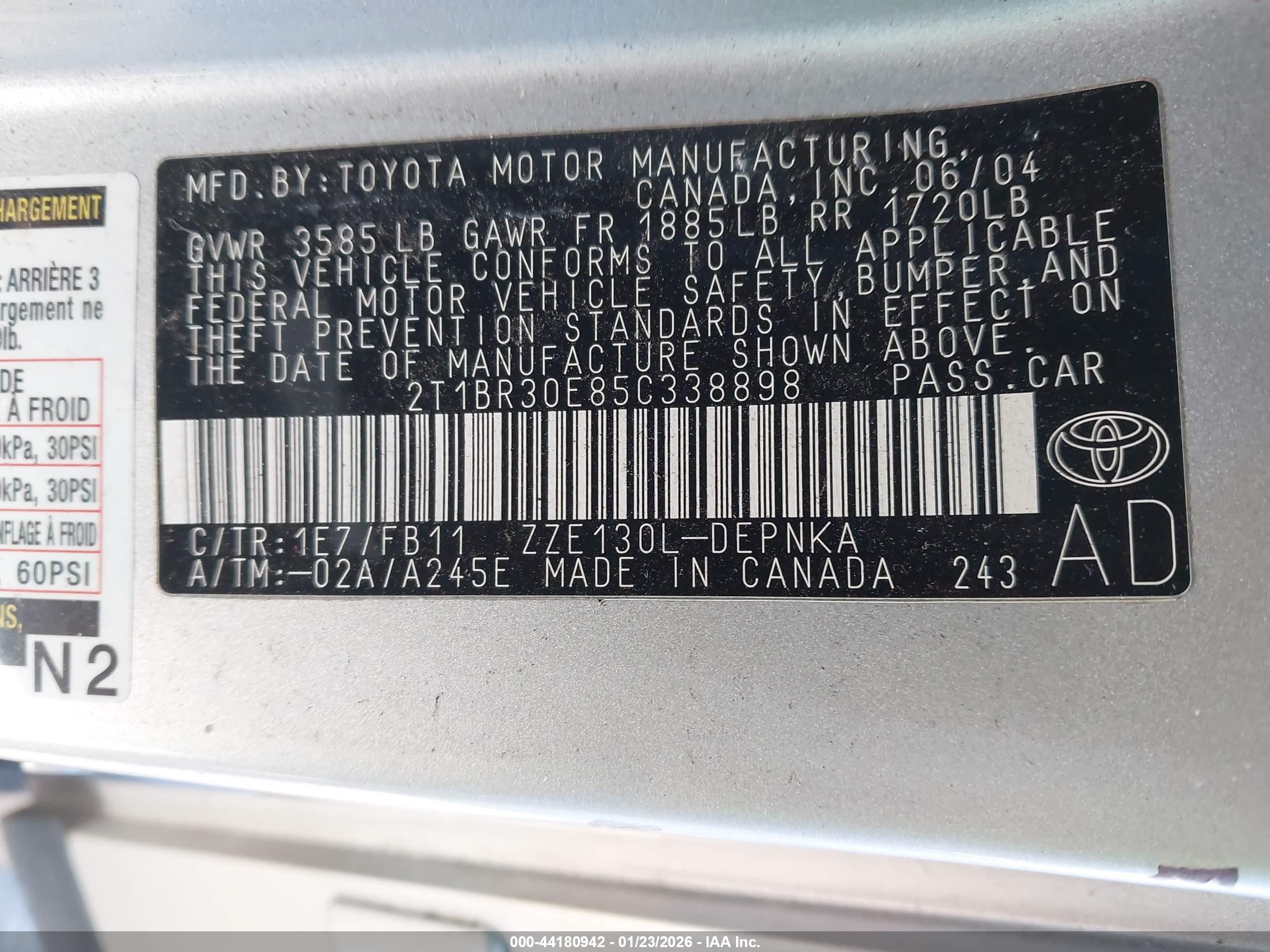 TOYOTA COROLLA image 9