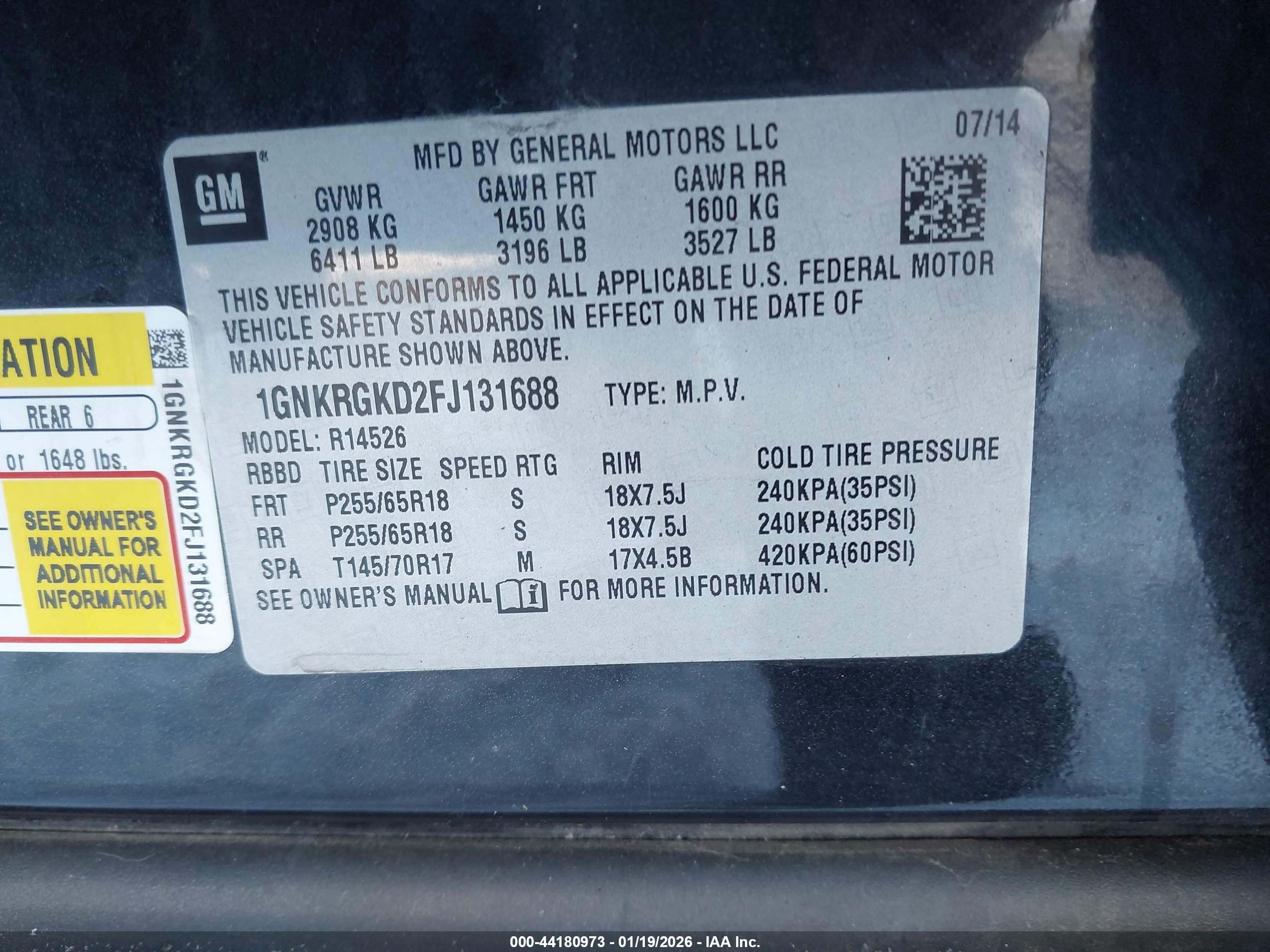 CHEVROLET TRAVERSE image 9