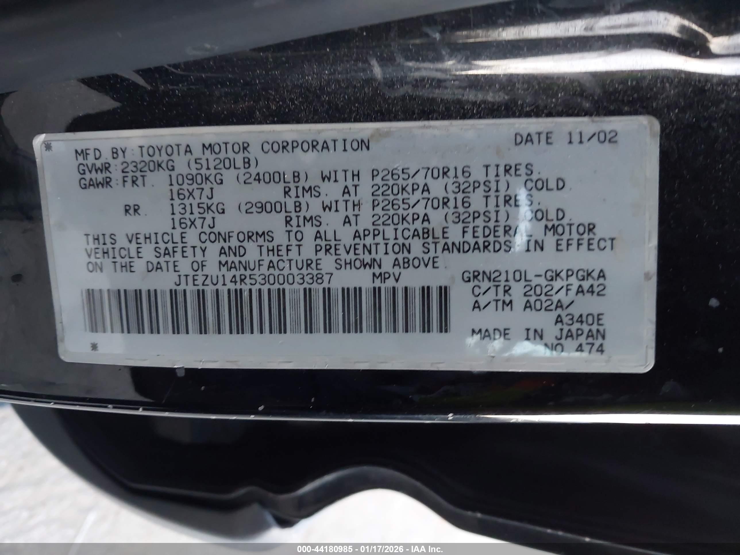 TOYOTA 4RUNNER image 9