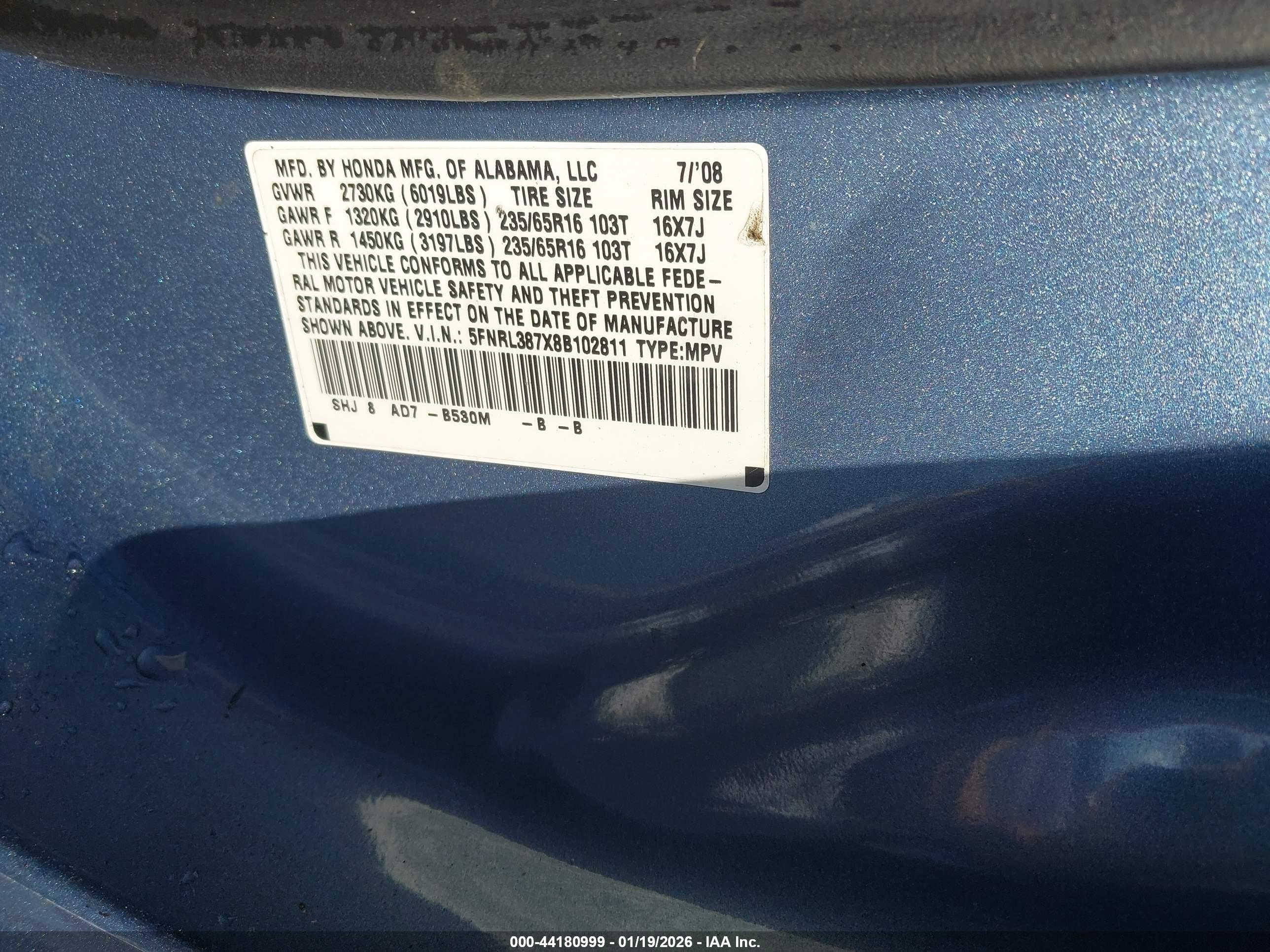 HONDA ODYSSEY image 9