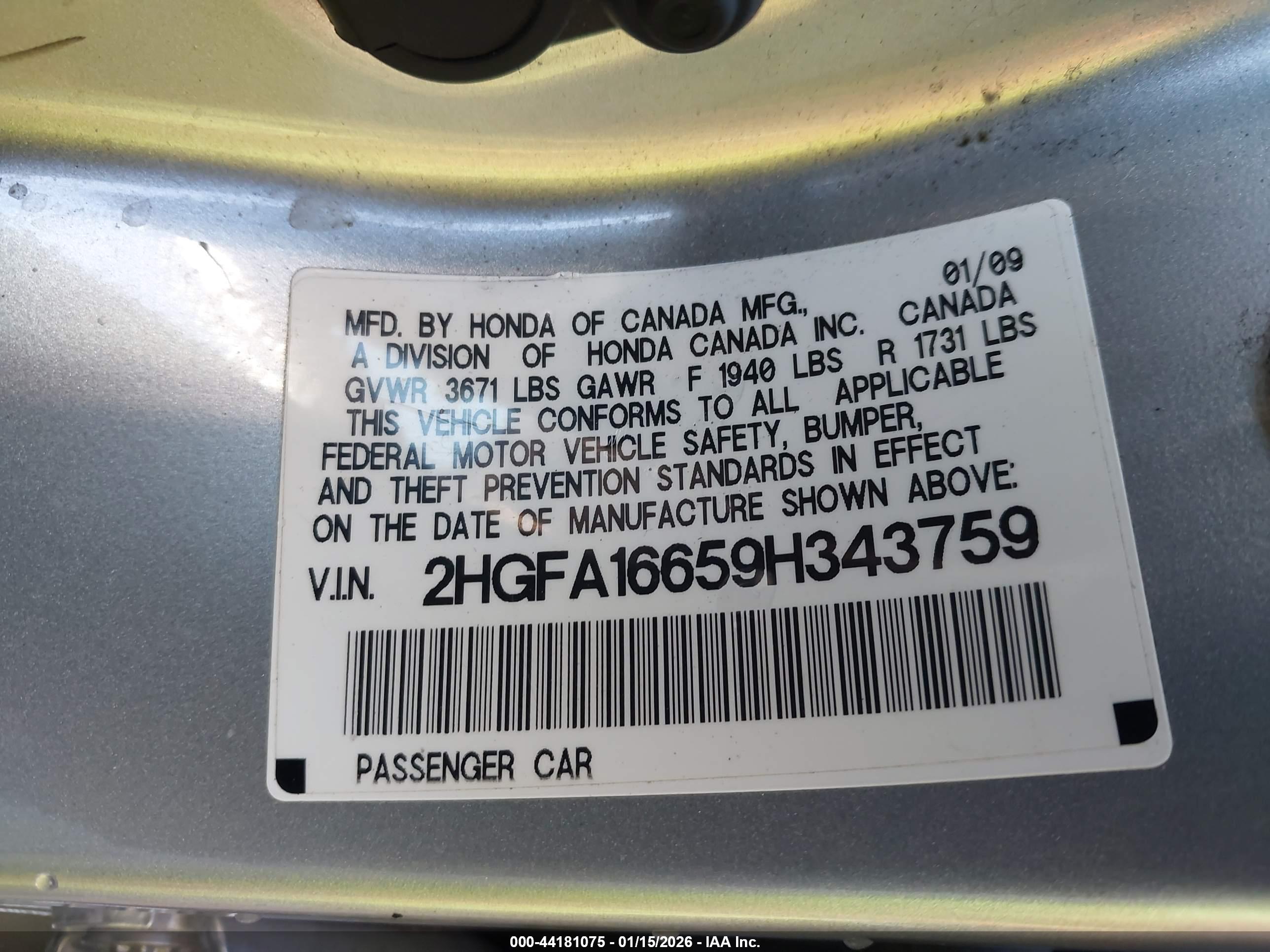 HONDA CIVIC image 9
