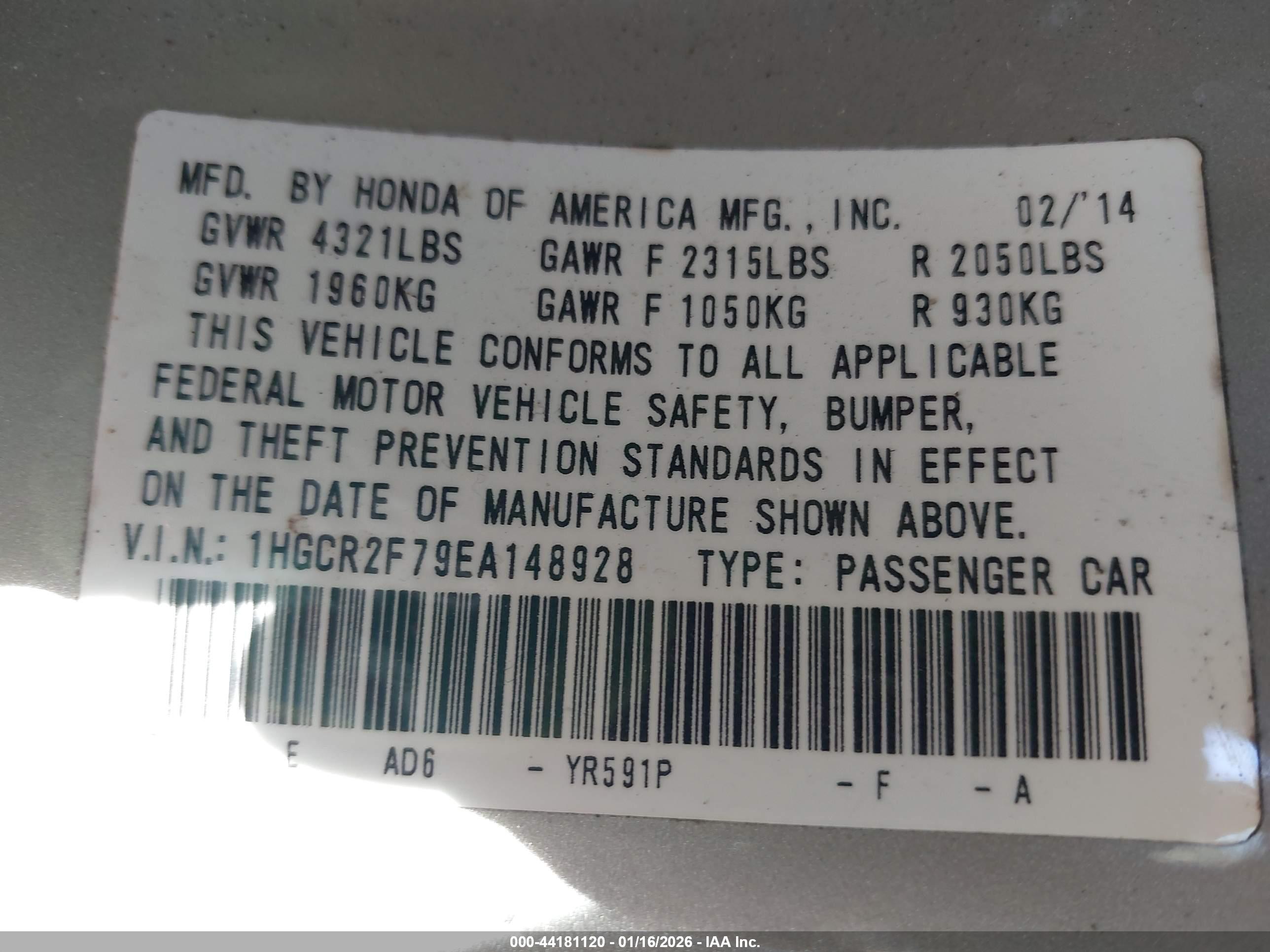 HONDA ACCORD image 9