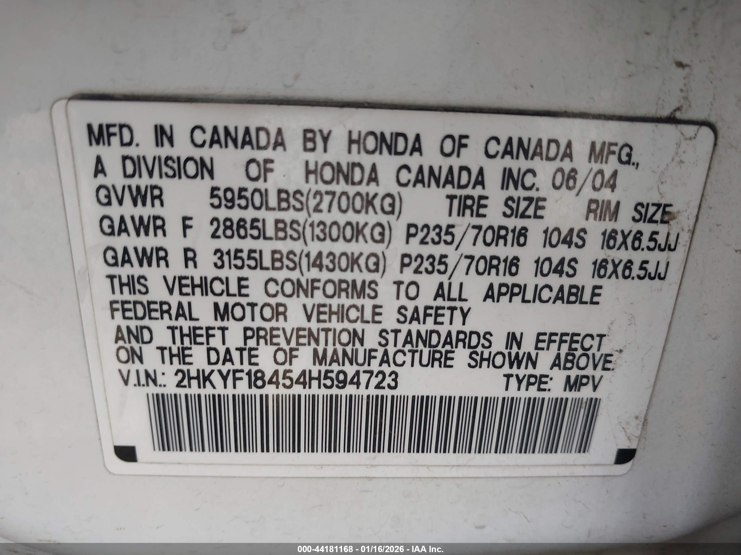 HONDA PILOT image 9