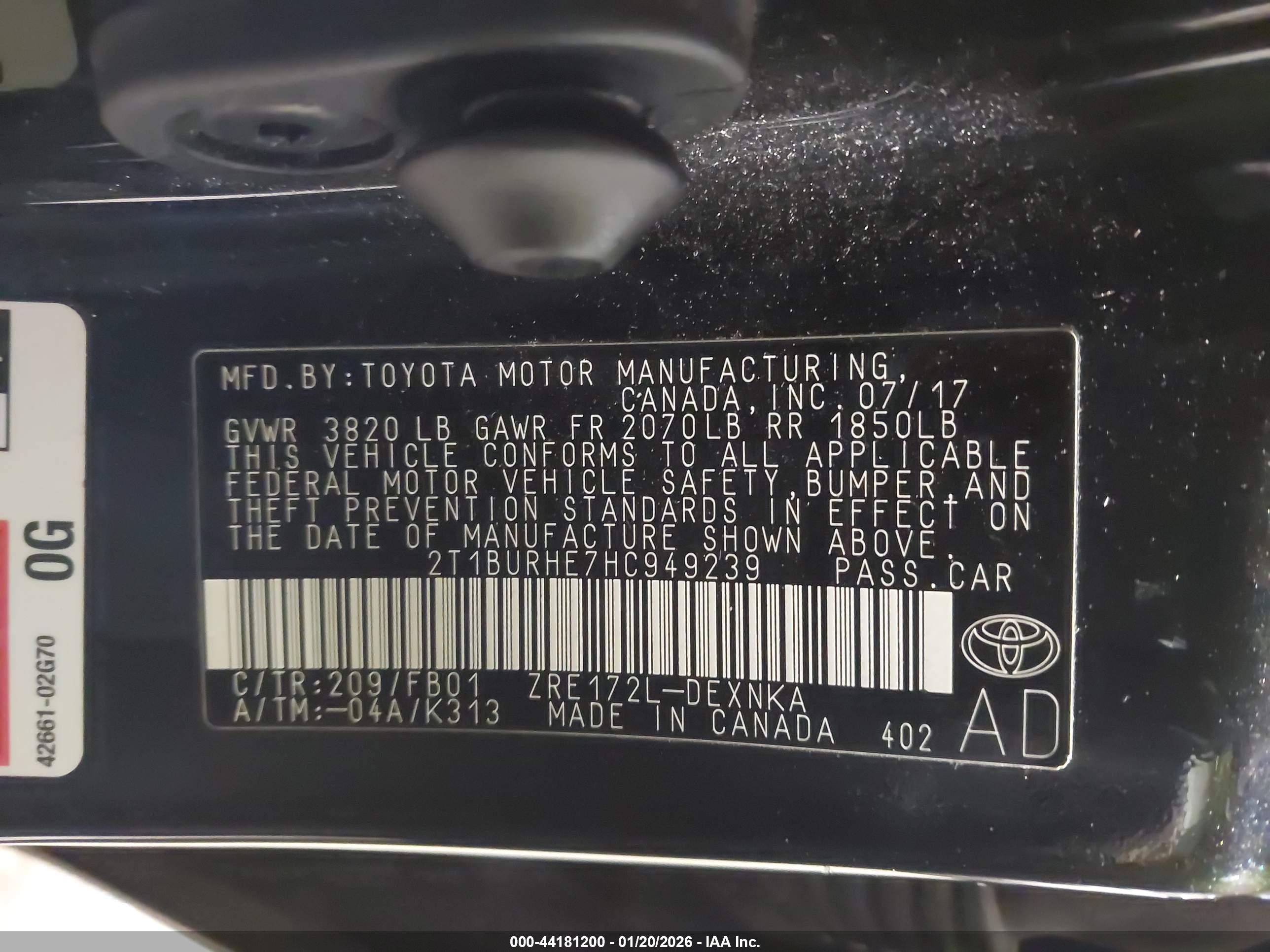 TOYOTA COROLLA image 9