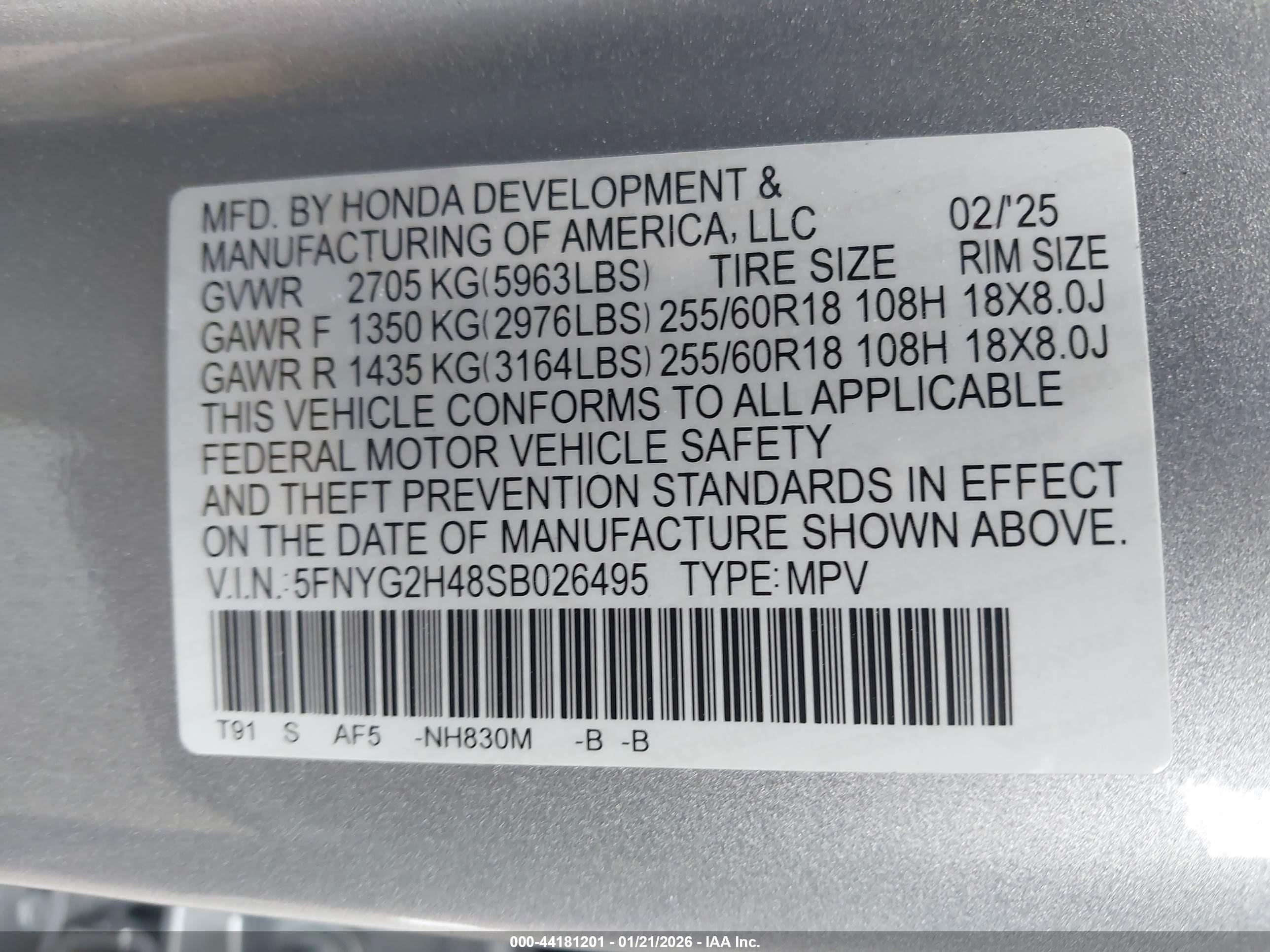 HONDA PILOT image 9