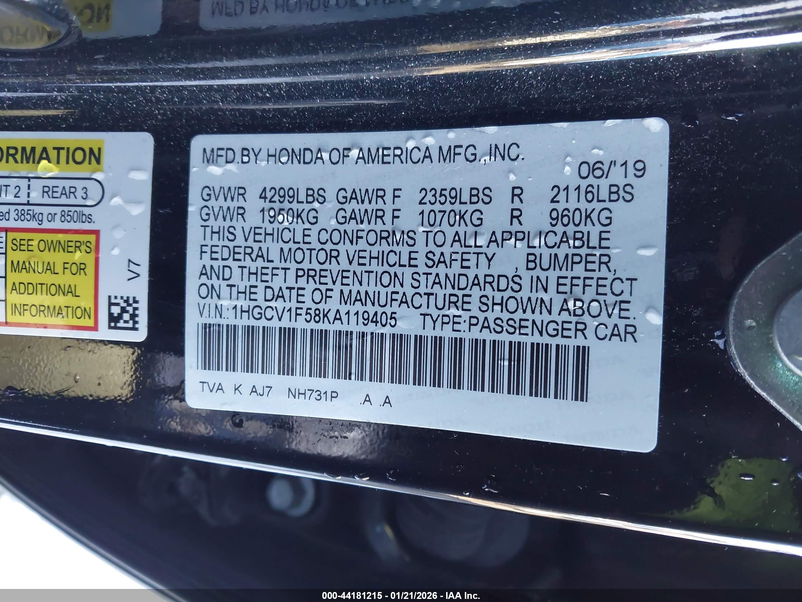 HONDA ACCORD image 9