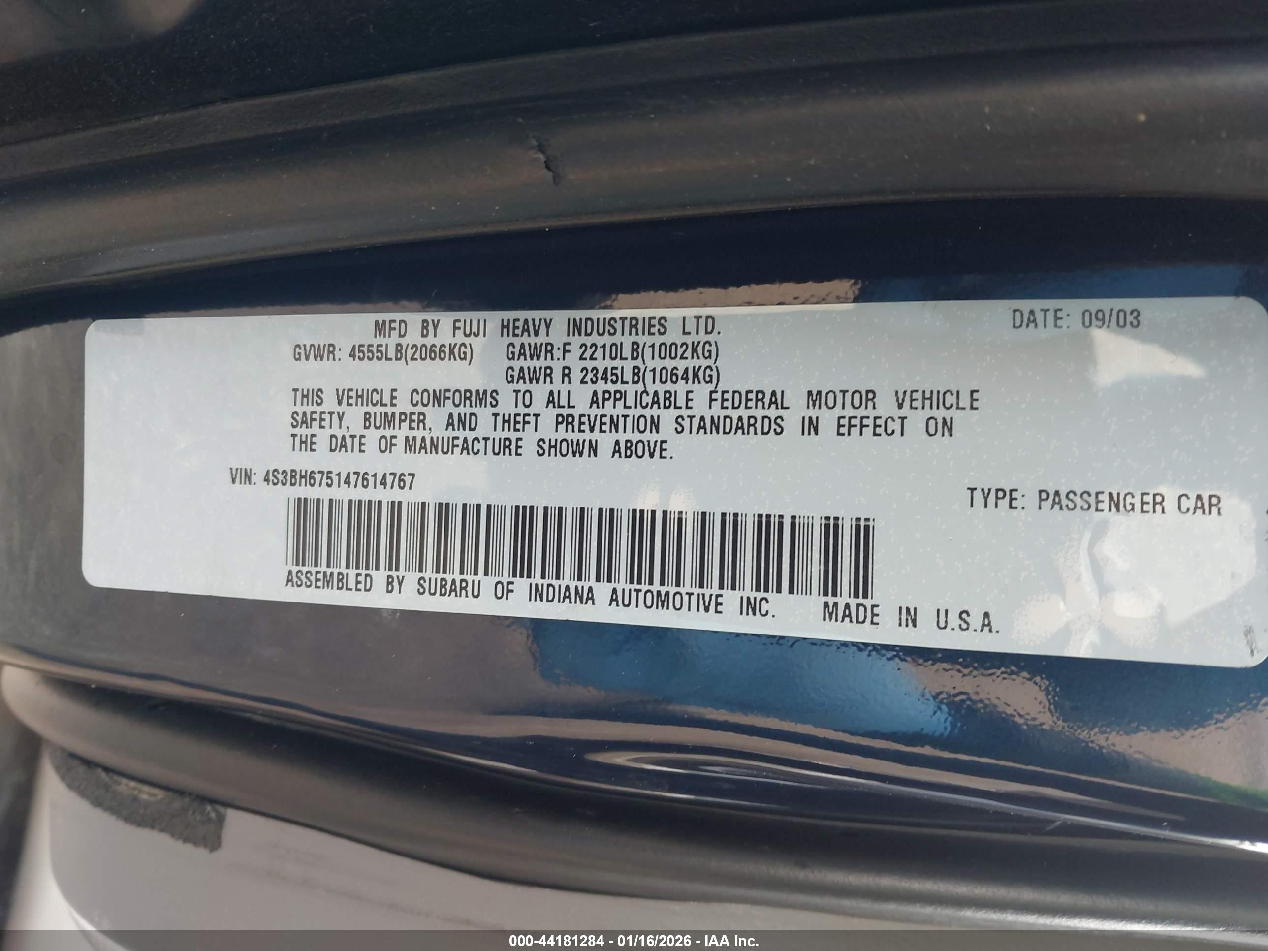 SUBARU OUTBACK image 9