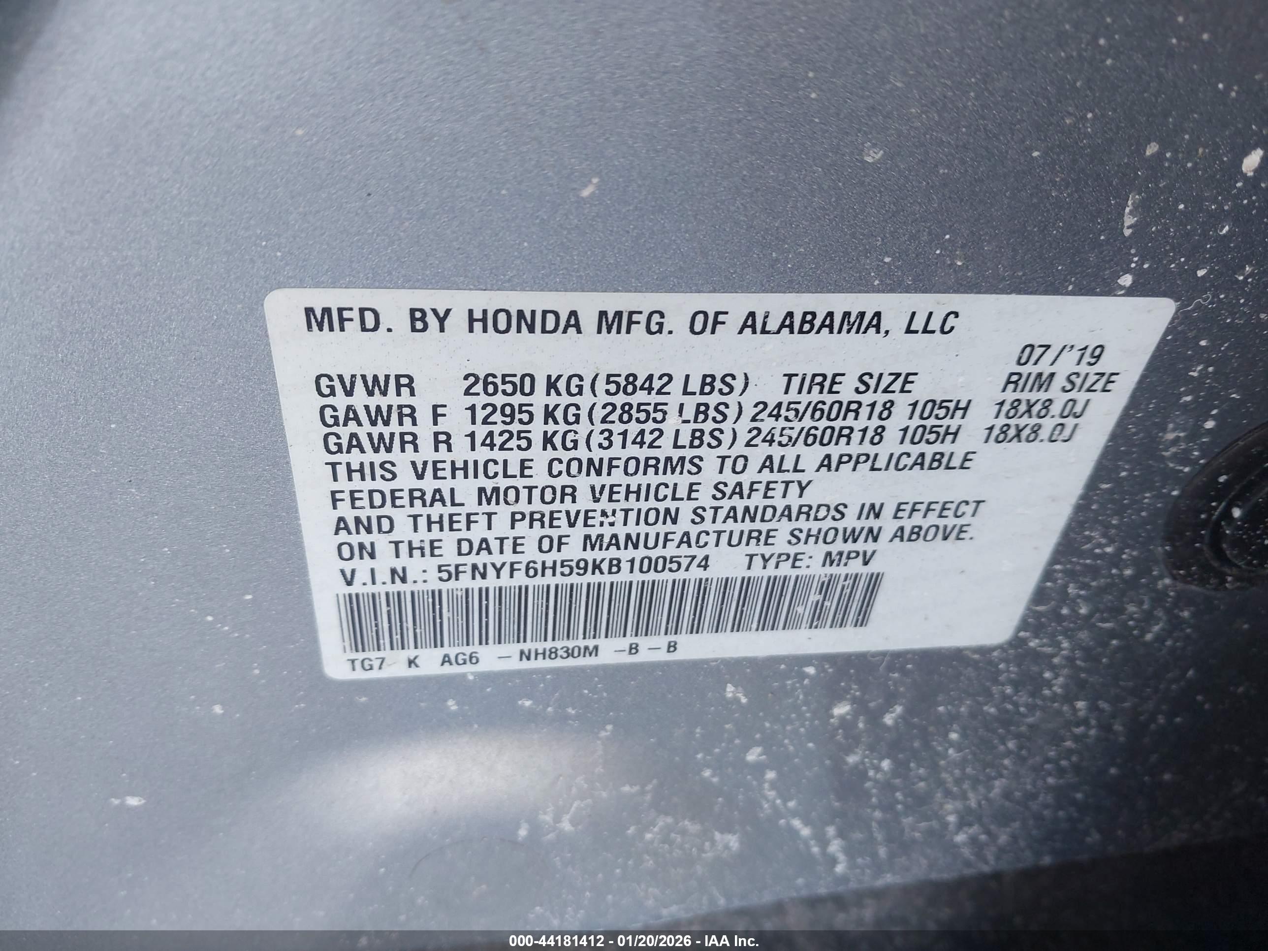 HONDA PILOT image 9