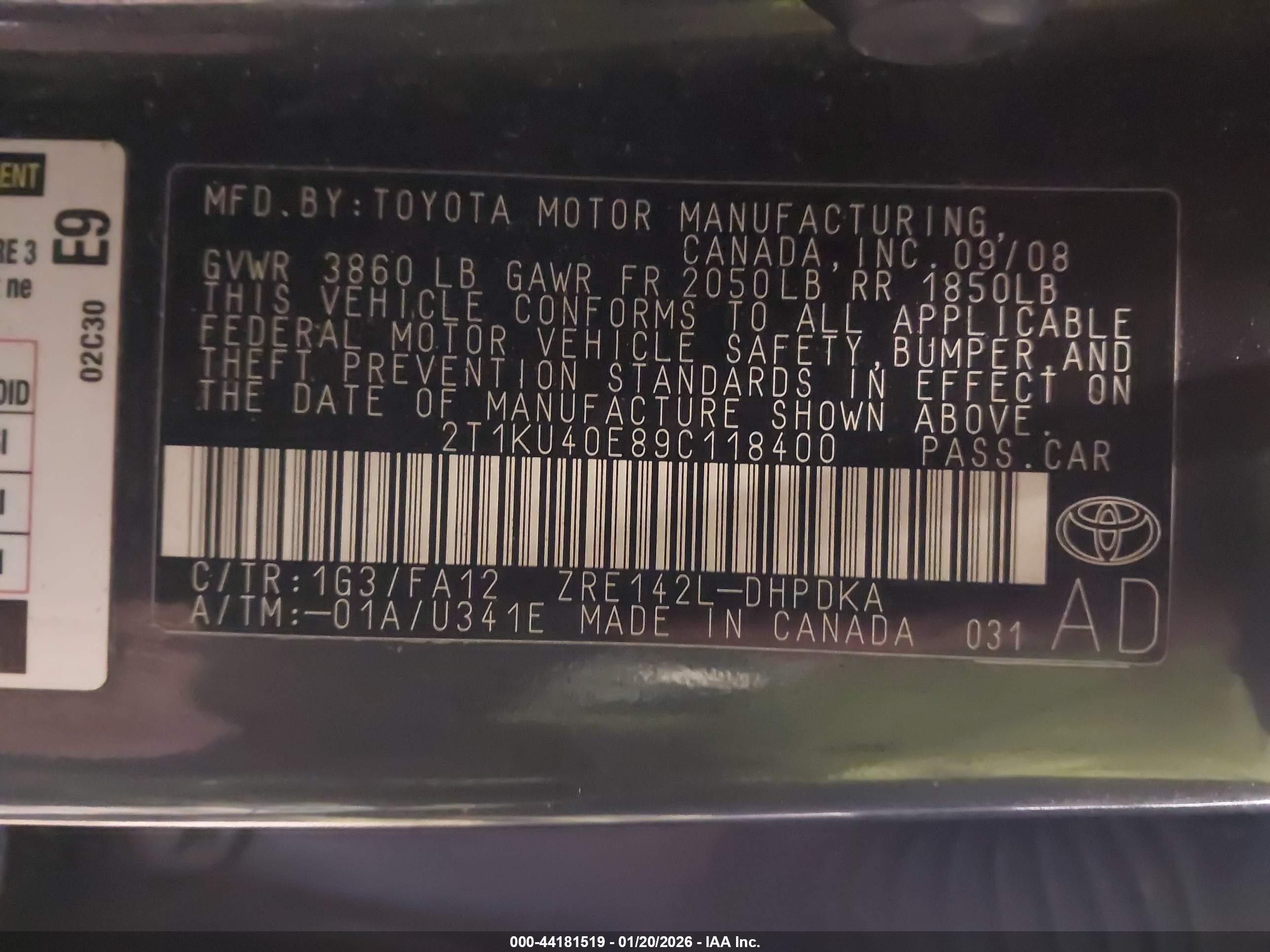 TOYOTA MATRIX image 9
