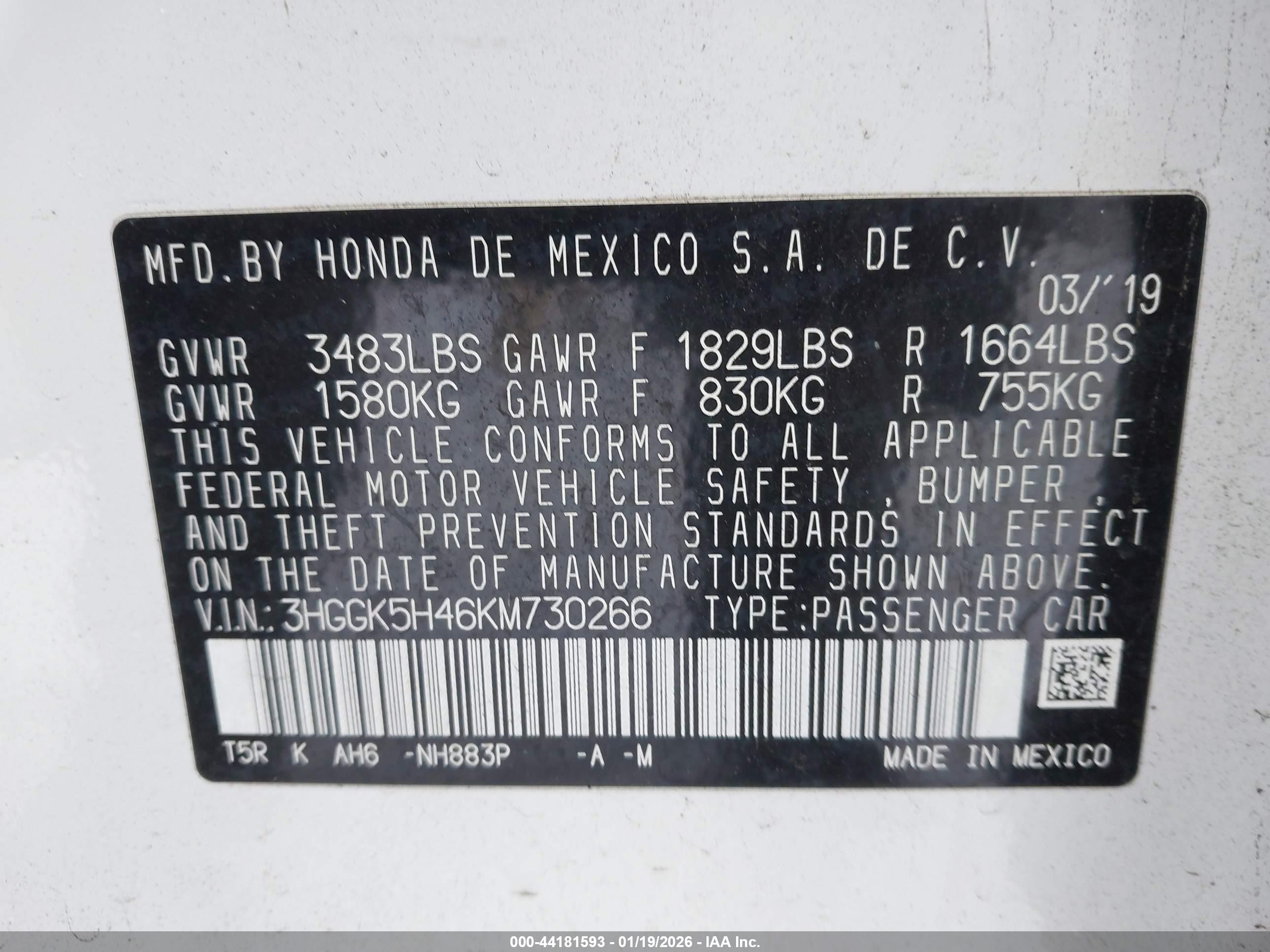 HONDA FIT image 9