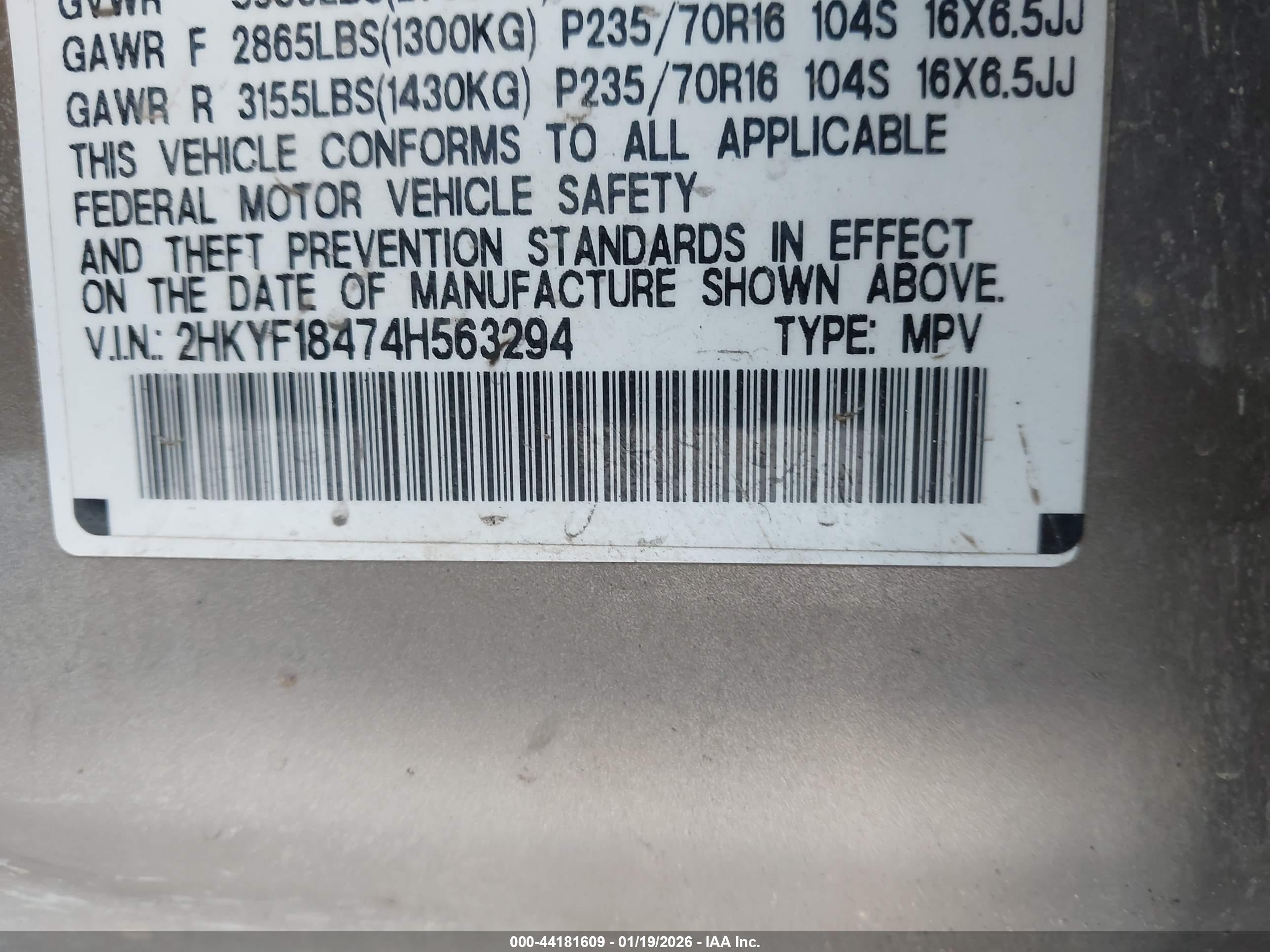 HONDA PILOT image 9