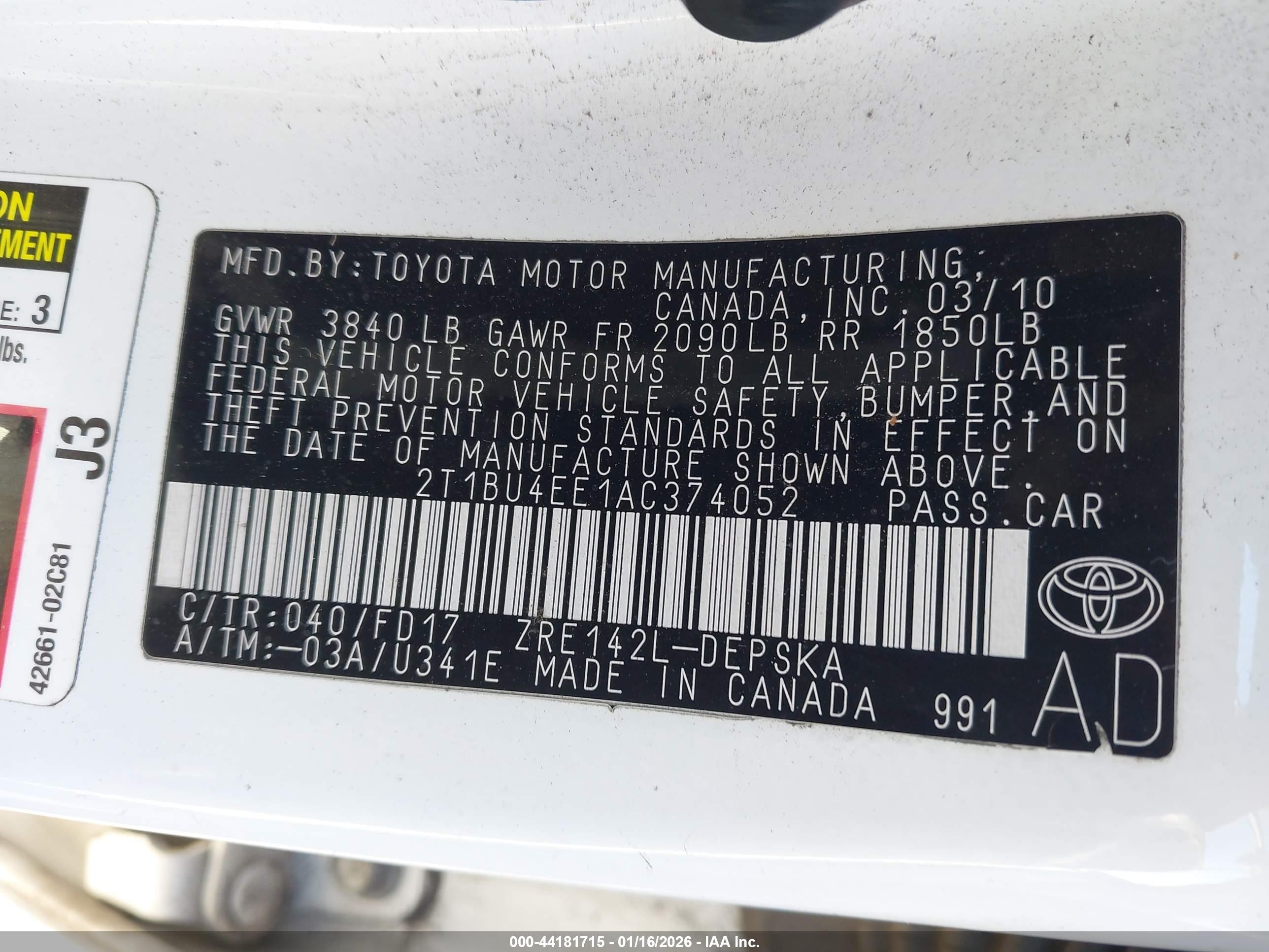 TOYOTA COROLLA image 9