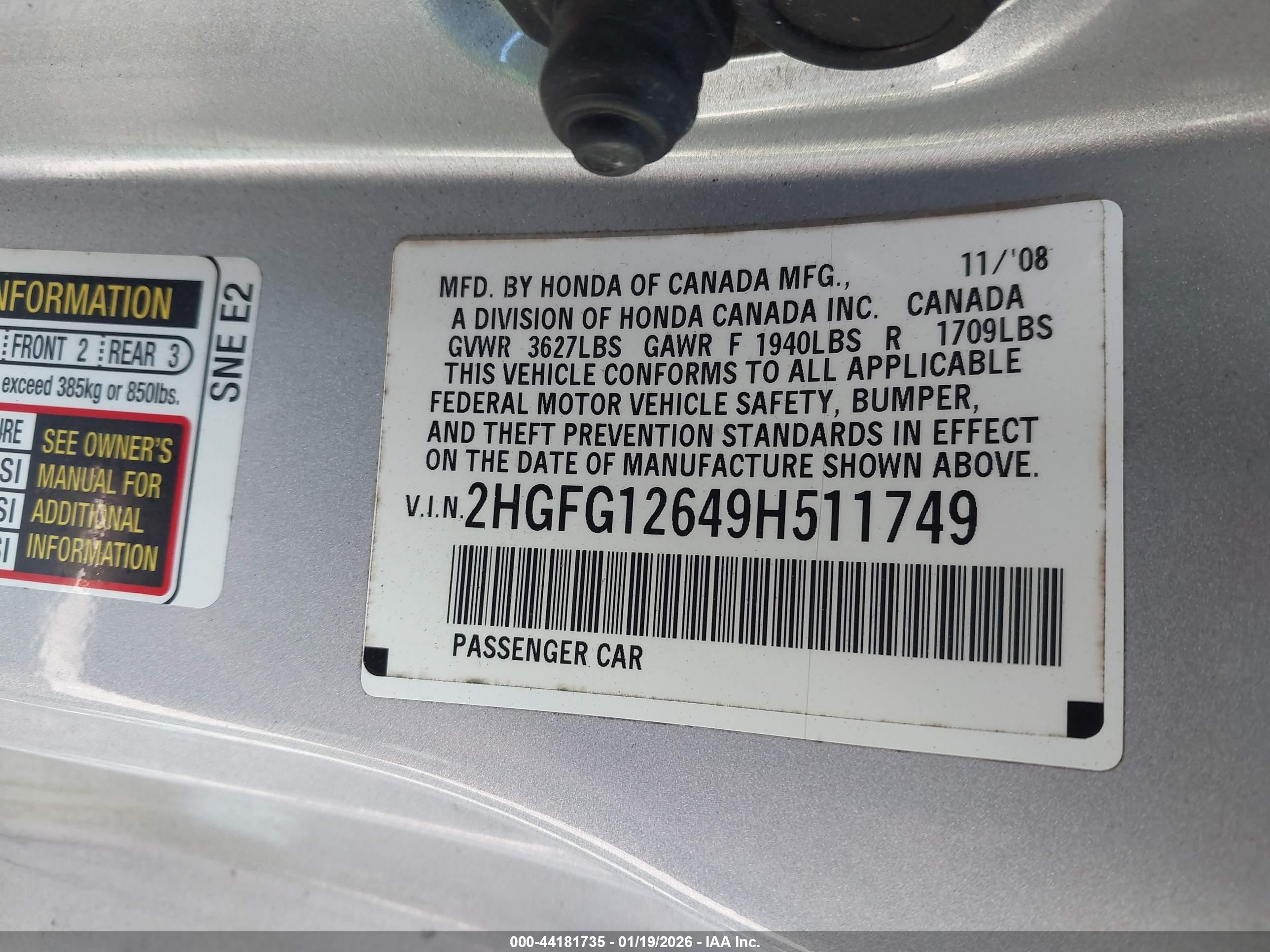 HONDA CIVIC image 9