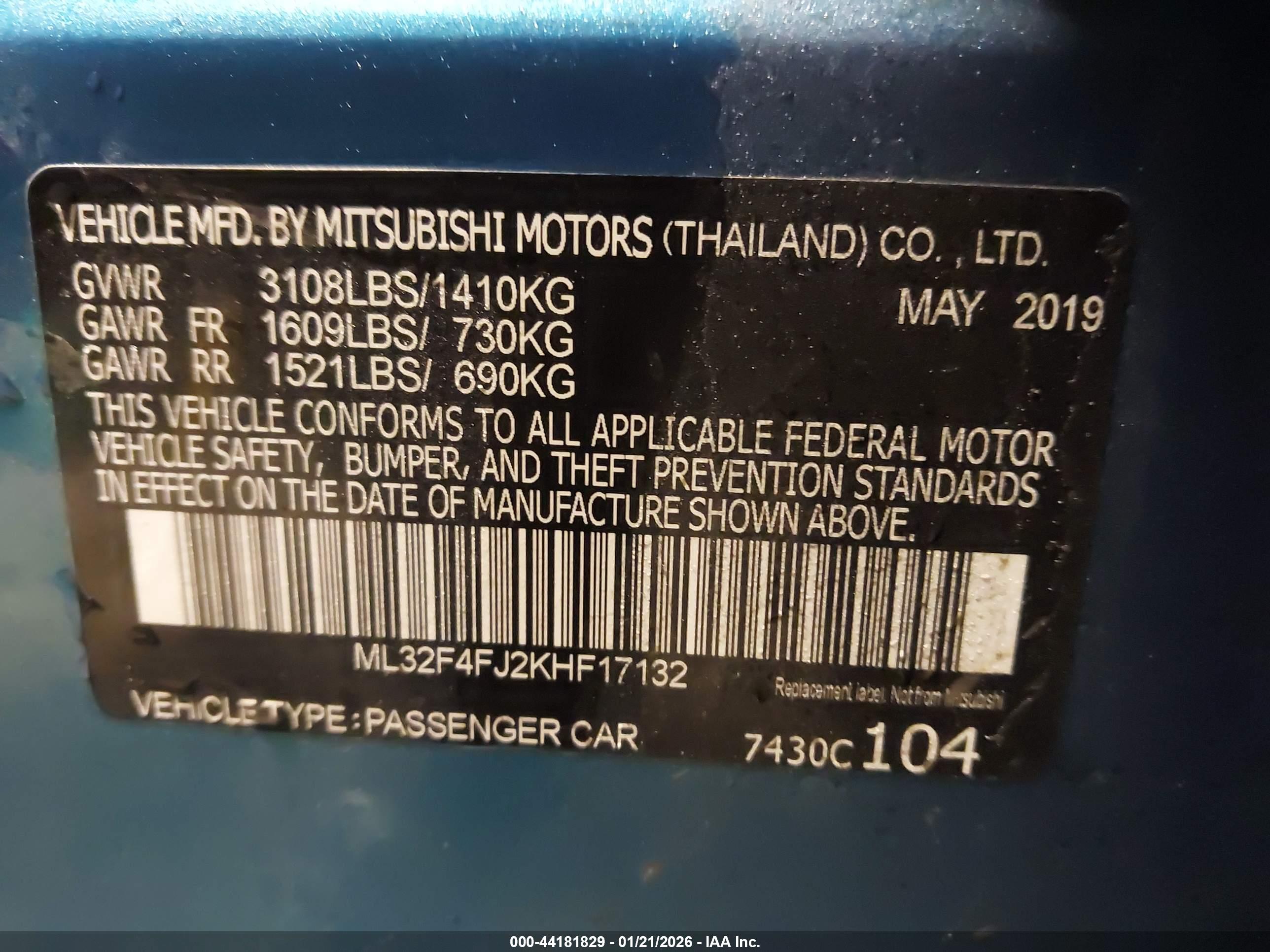 MITSUBISHI MIRAGE image 9
