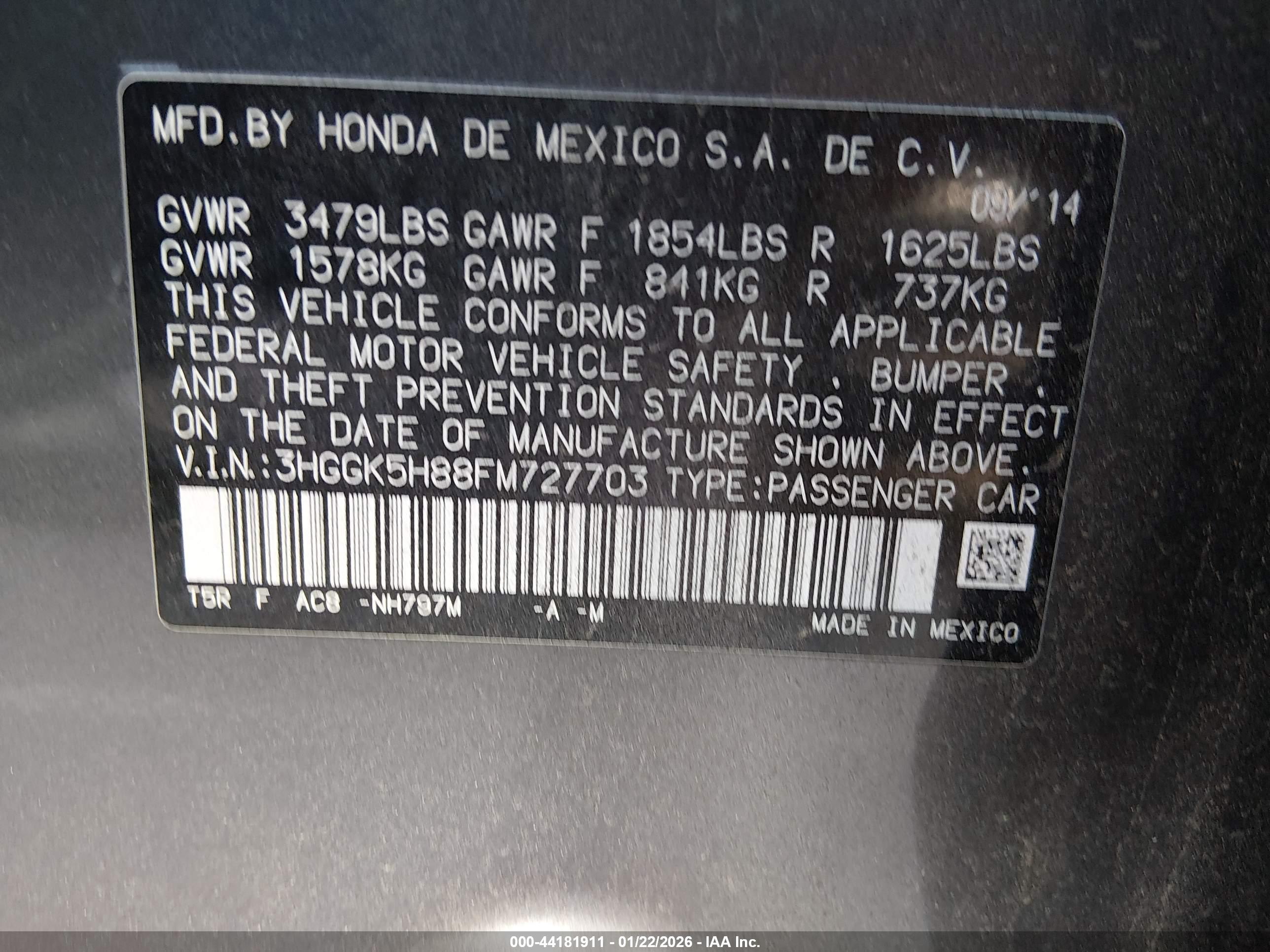 HONDA FIT image 9