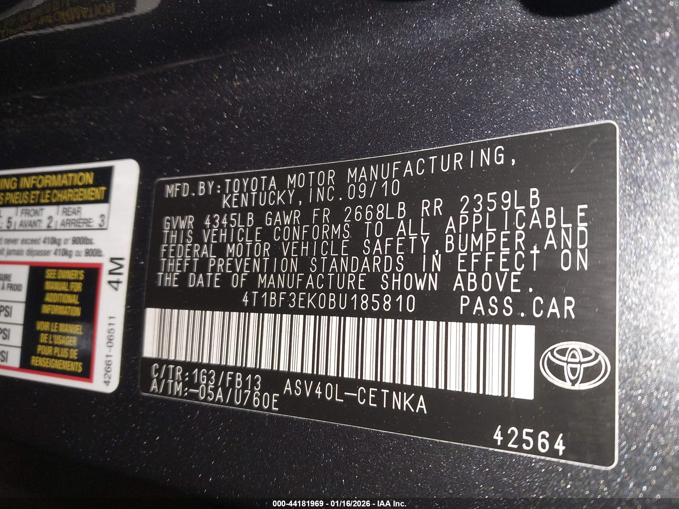 TOYOTA CAMRY image 9