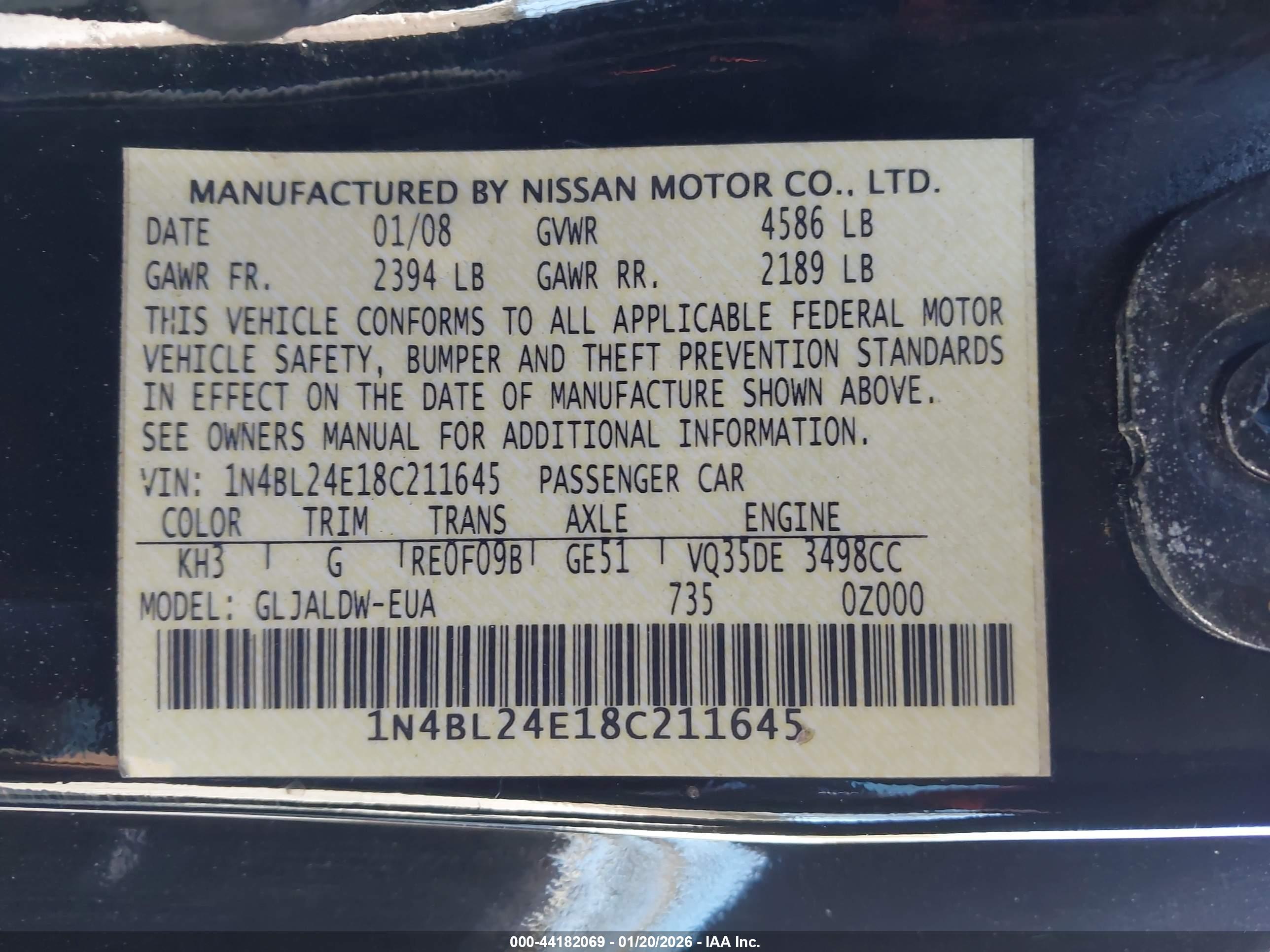 NISSAN ALTIMA image 9
