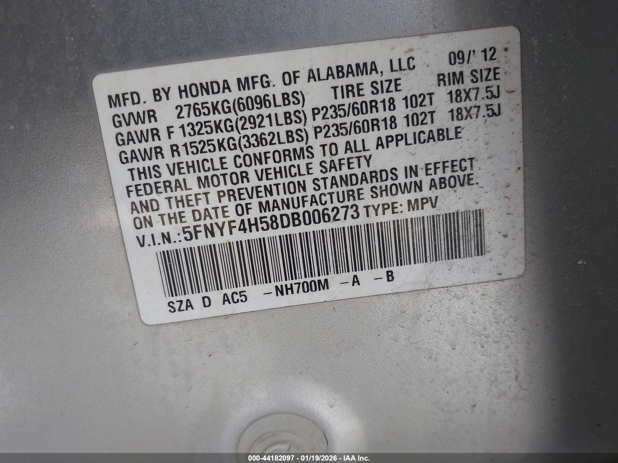 HONDA PILOT image 9